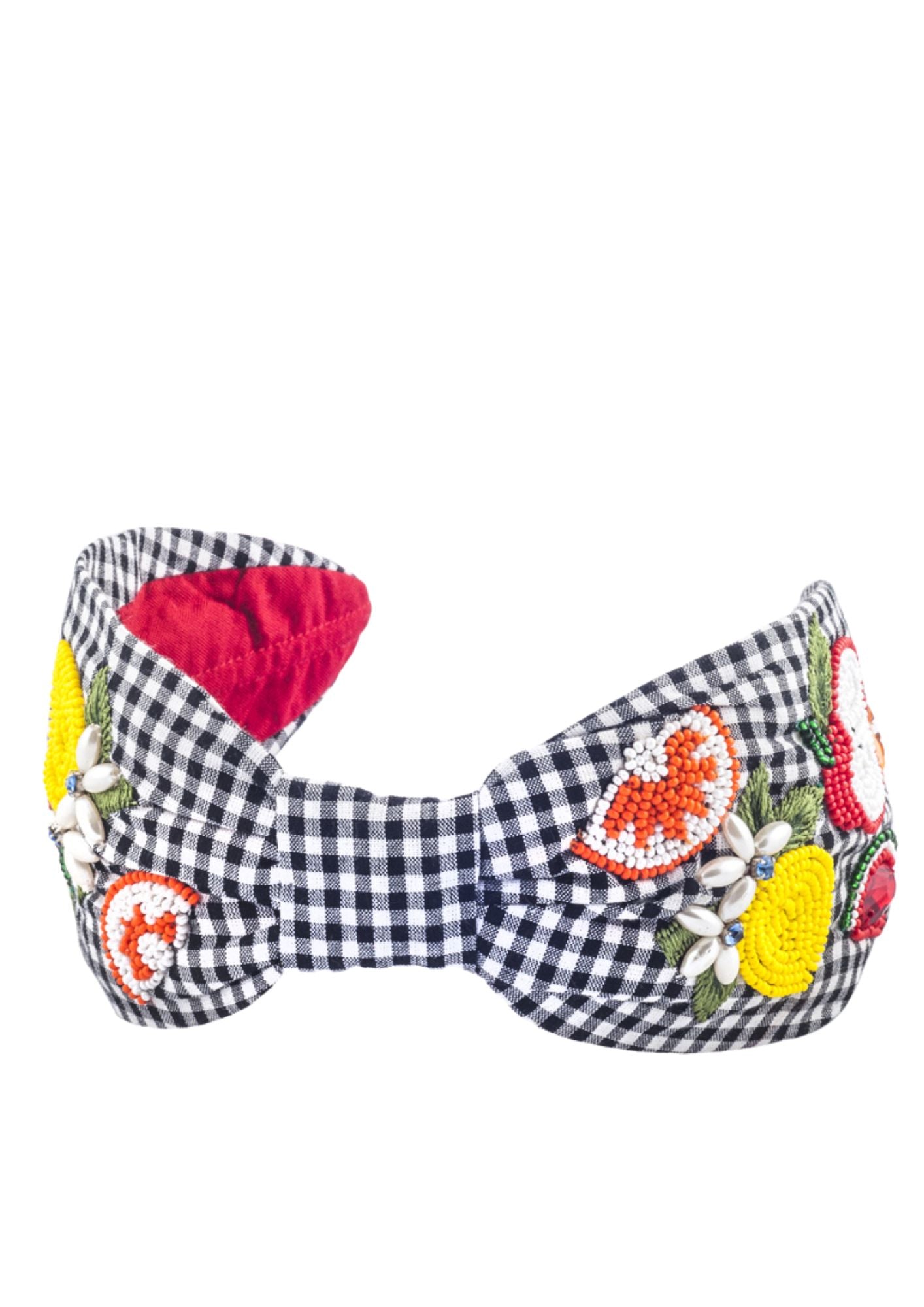 Diadema de cuadros tropicales