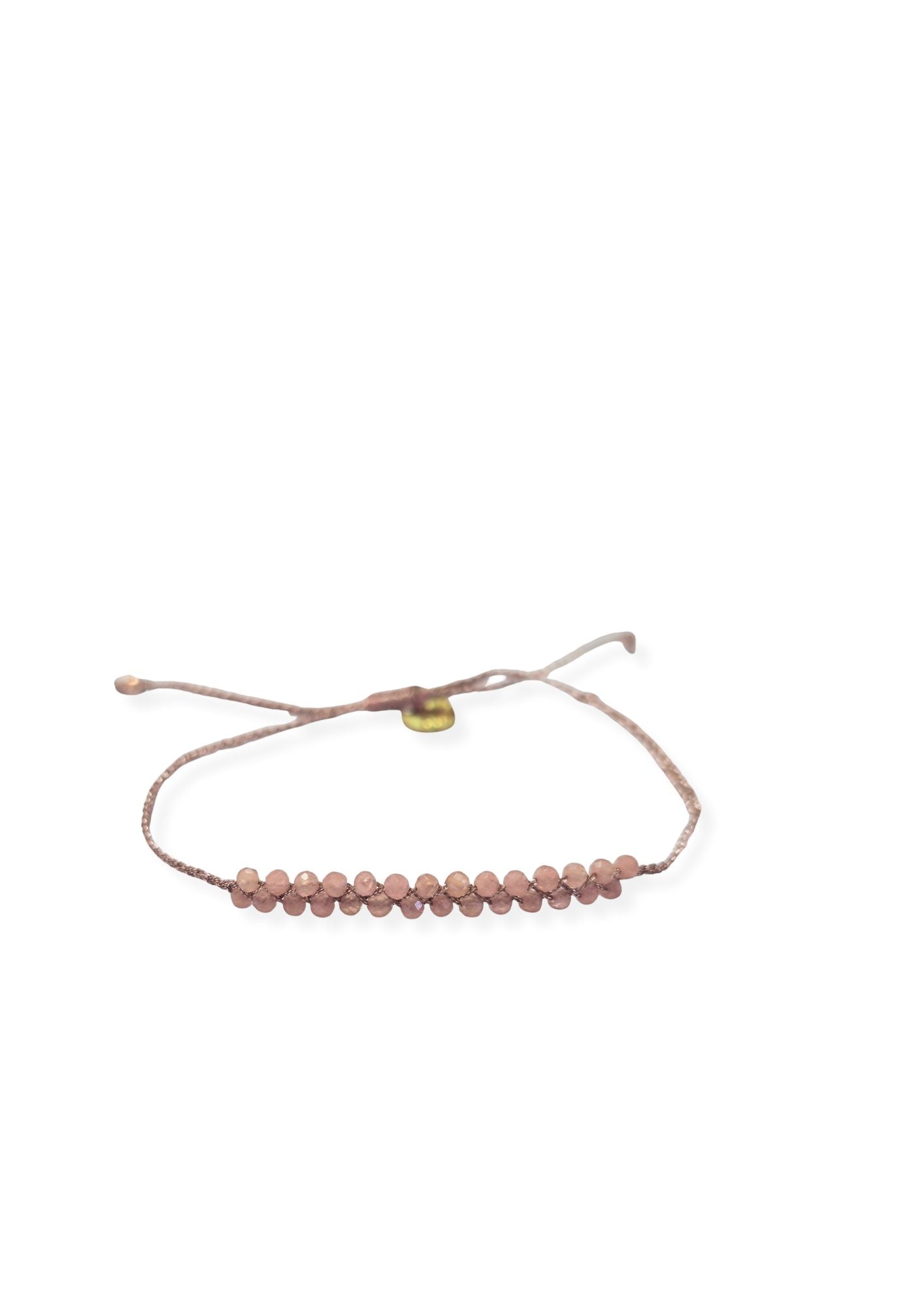 Bracciale intrecciato Guanabana 3 pietre verde
