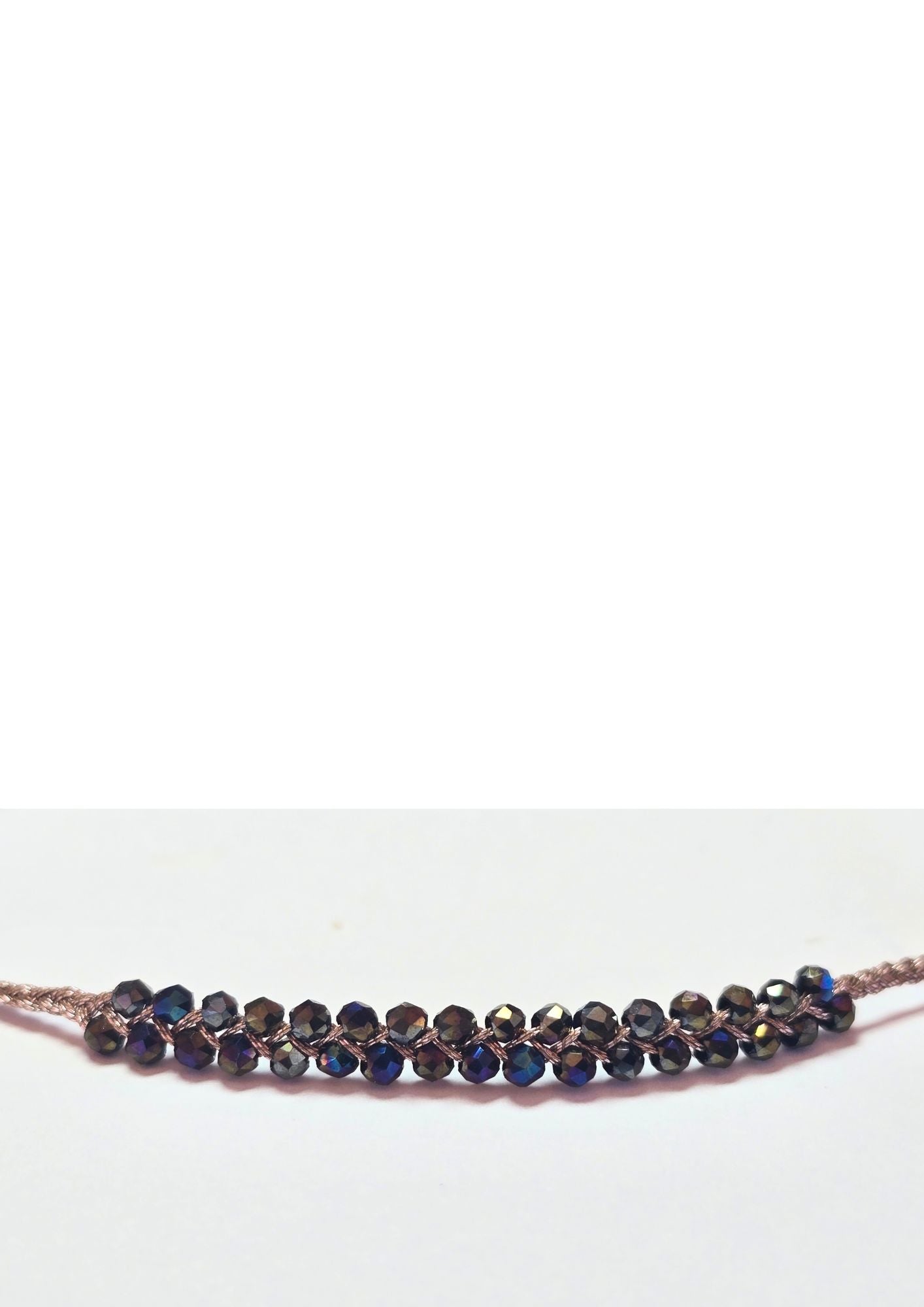 Bracciale con perline di cristallo iridescente Guanabana