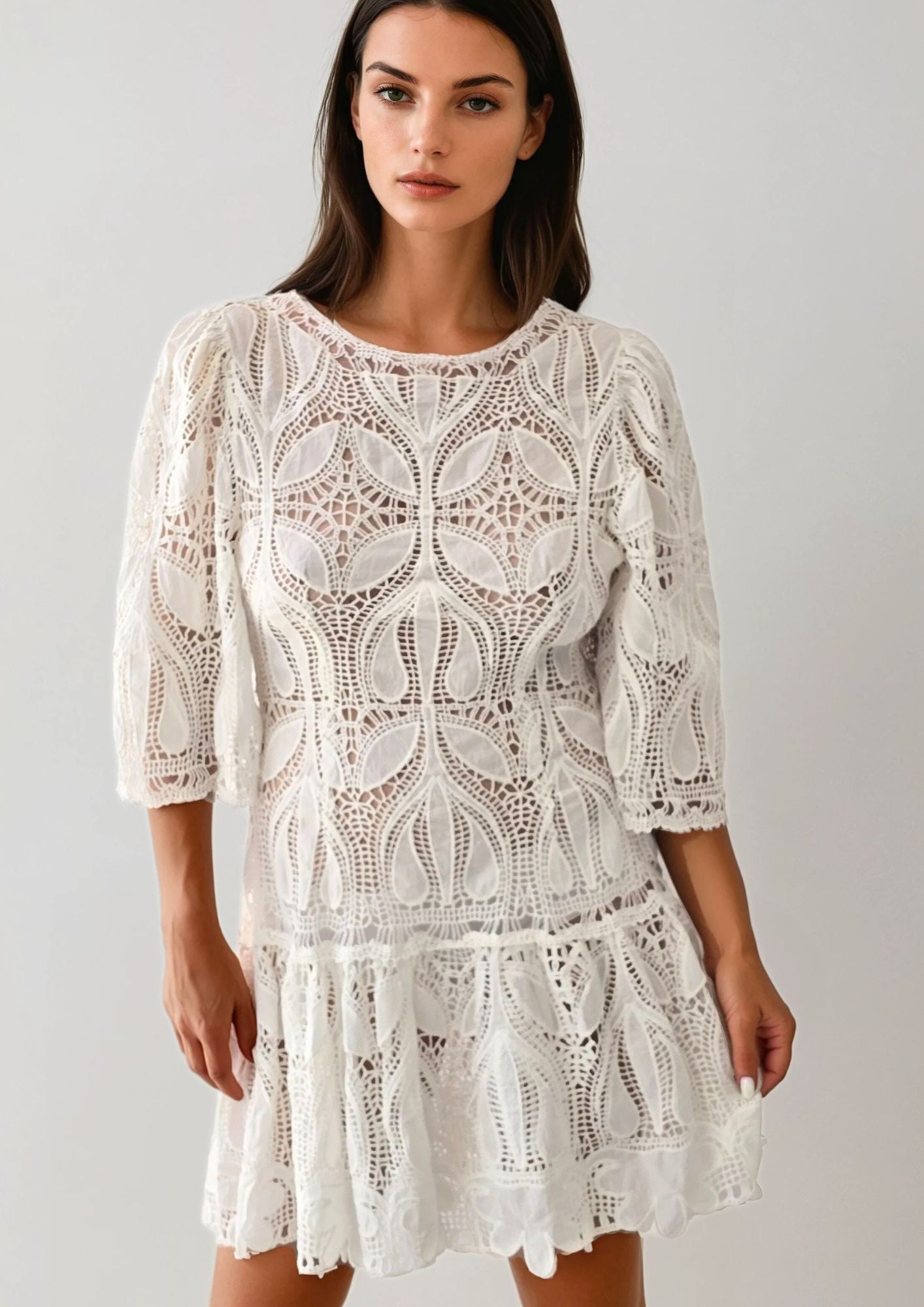 Abito in pizzo di cotone Ivy