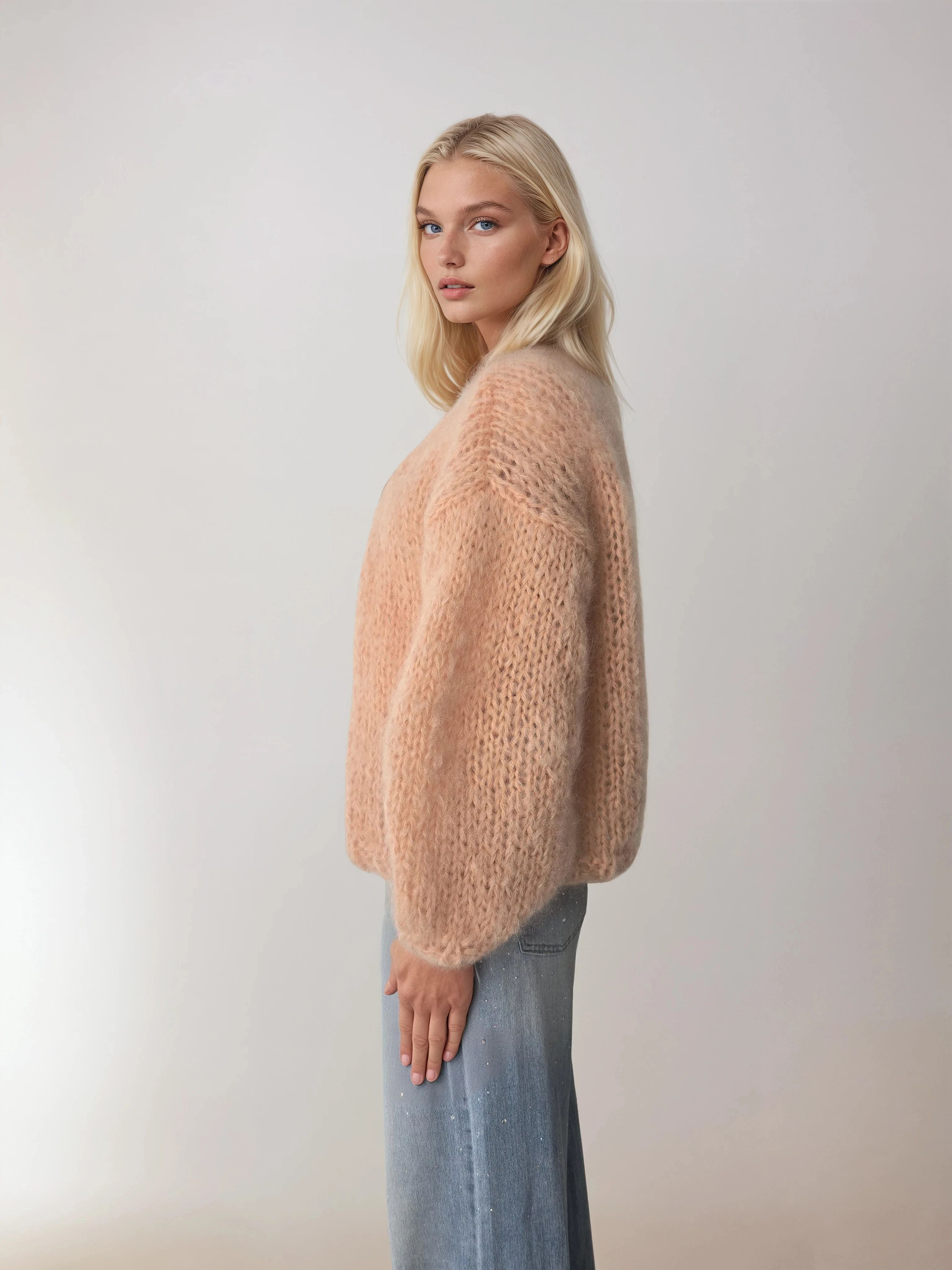 Cardigan Mikky pêssego