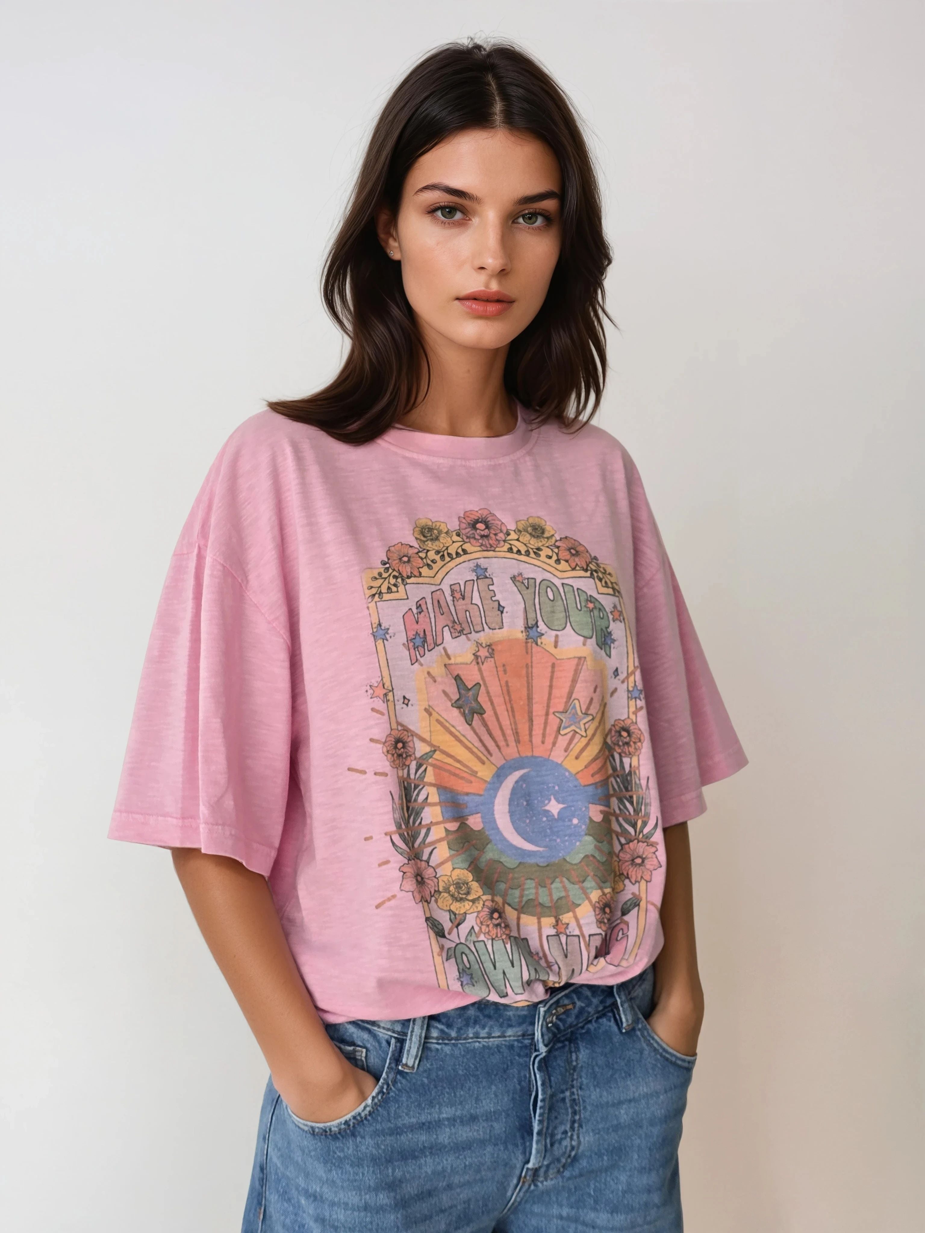 Make your own magic Tee pink