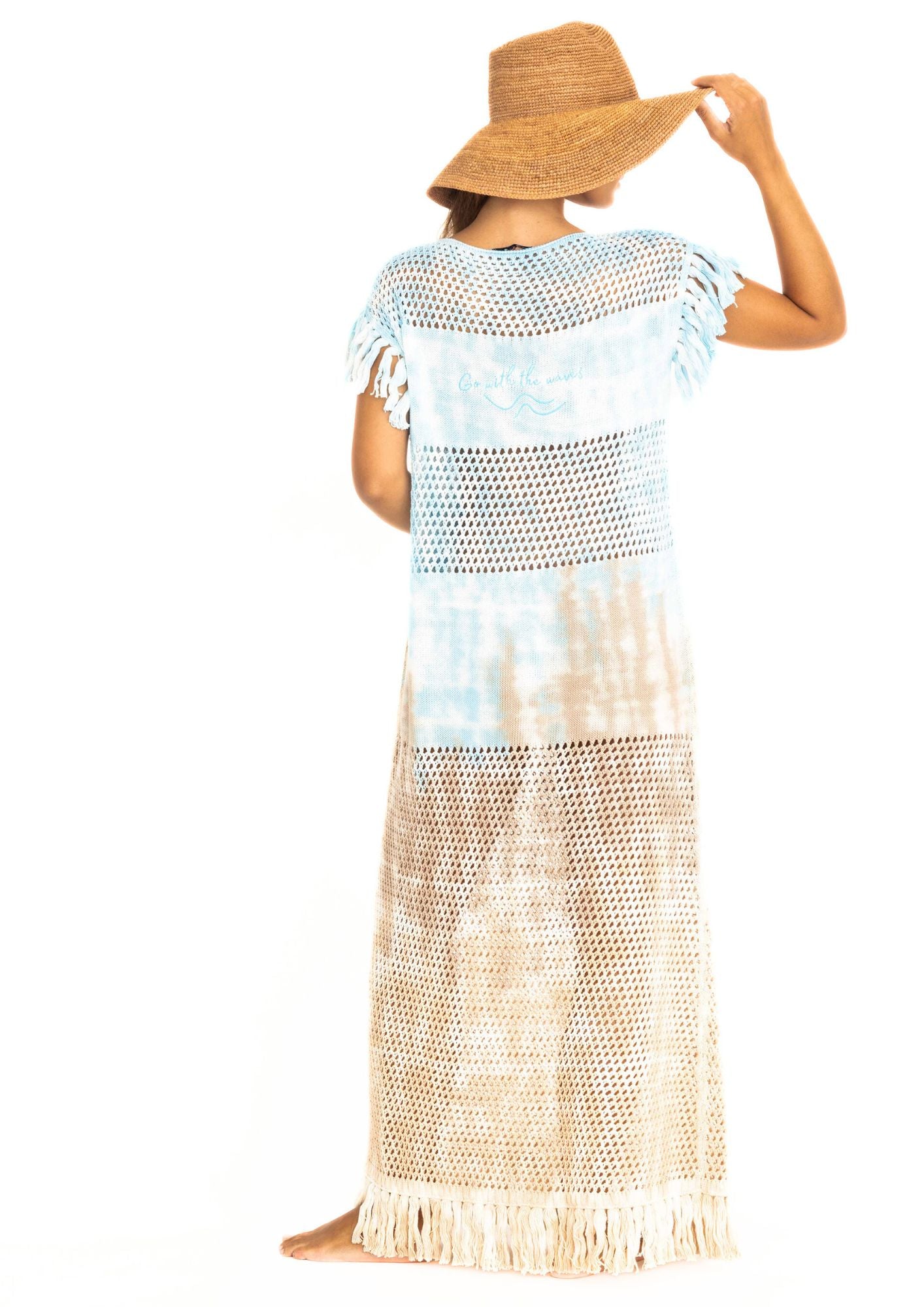 Iolana dress blue/sand