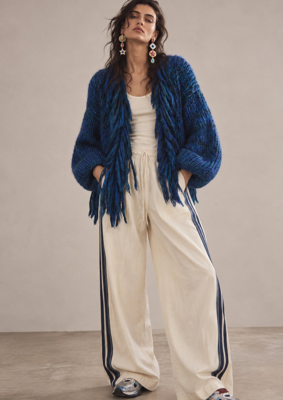 Flecco cardigan Peacock