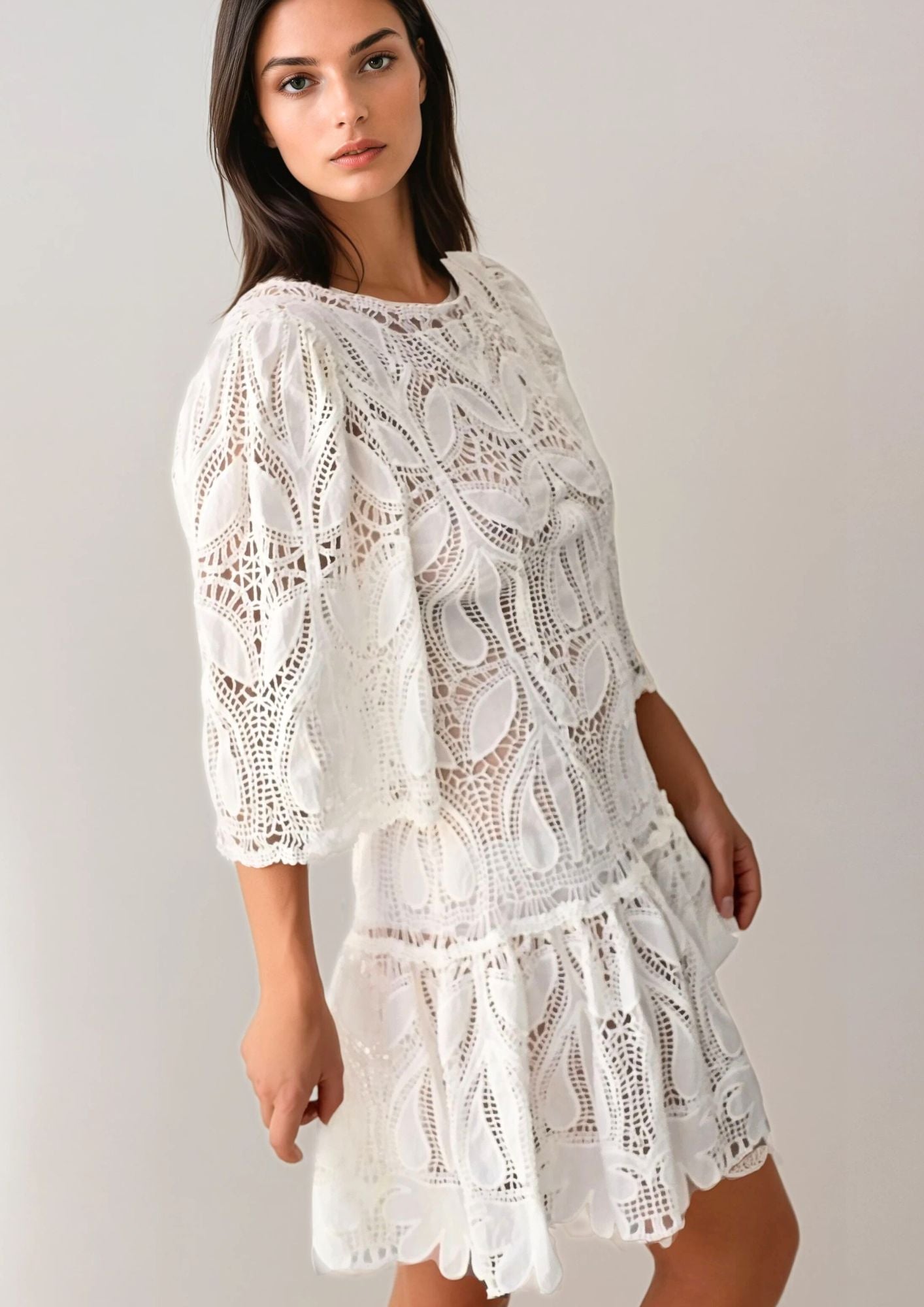 Abito in pizzo di cotone Ivy