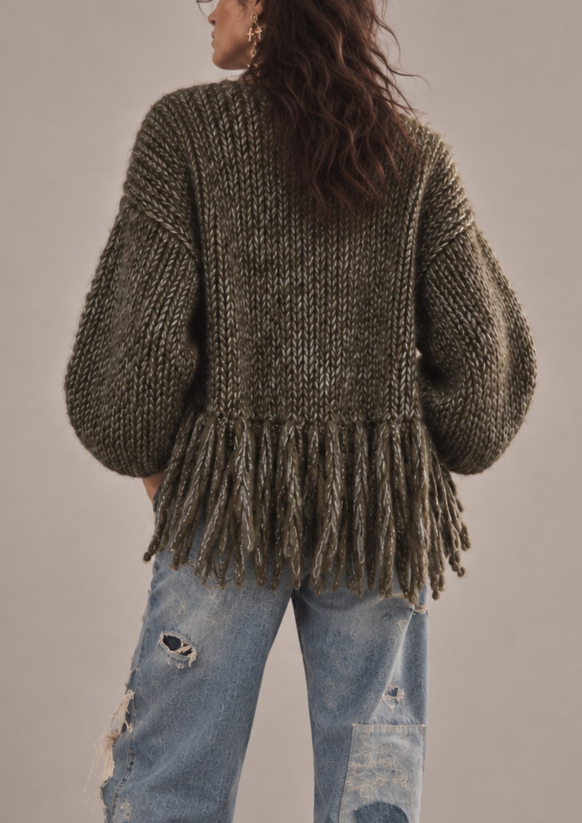Flecco cardigan Moss Smoke