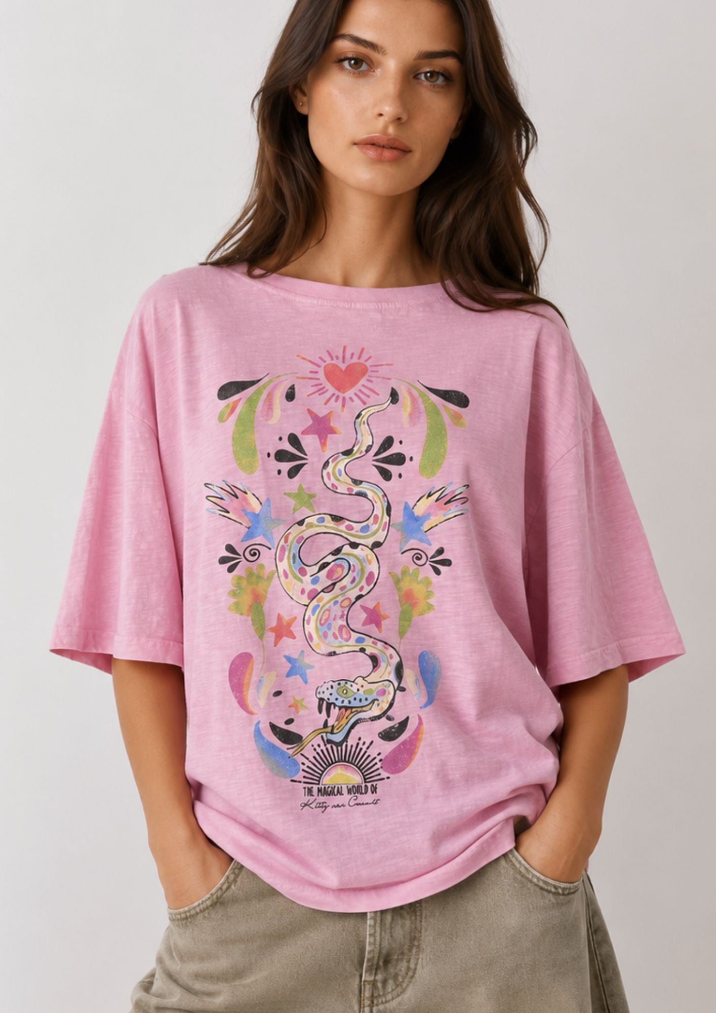T-shirt Kundalini rosa