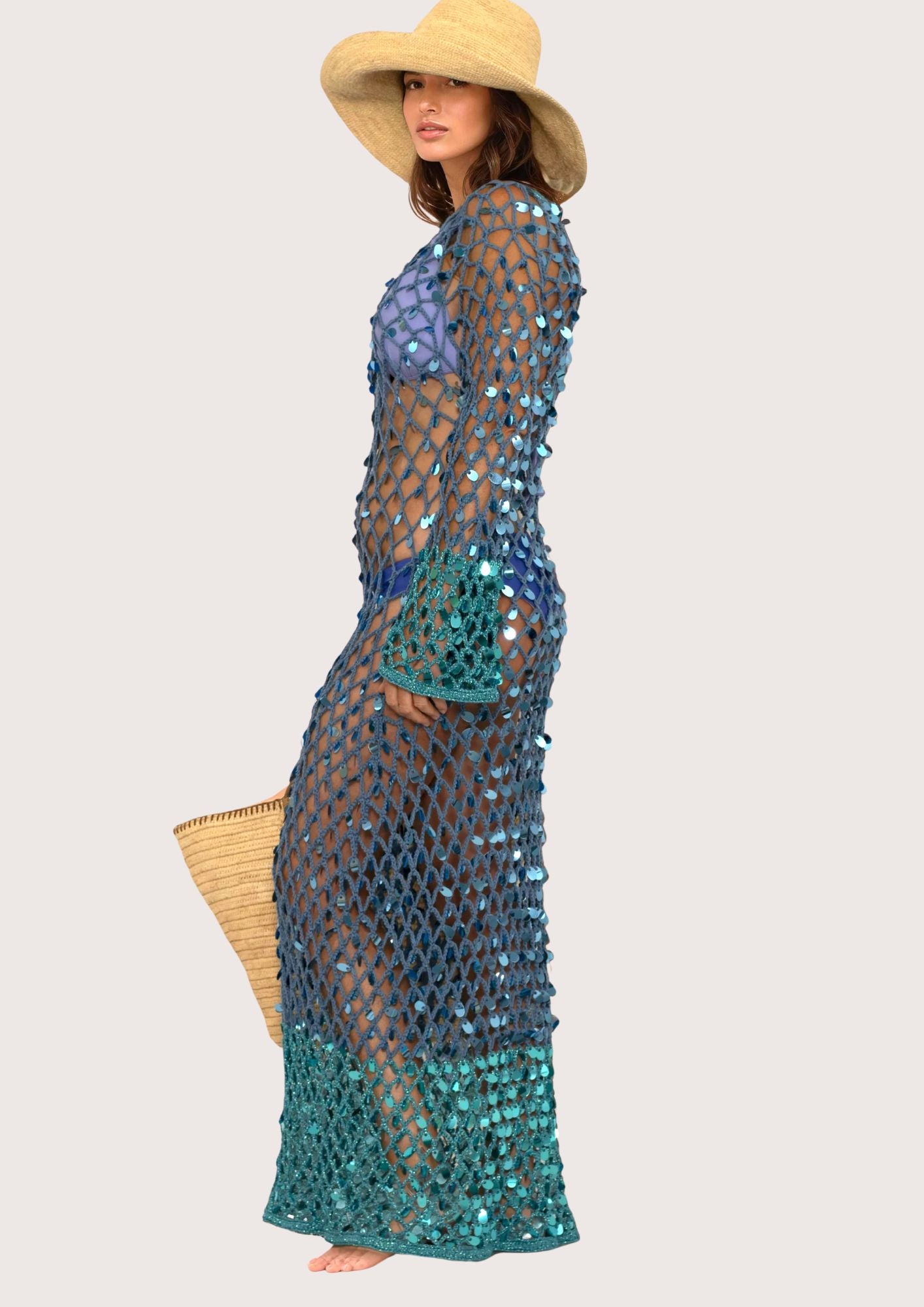 Sirena sequined beachdress