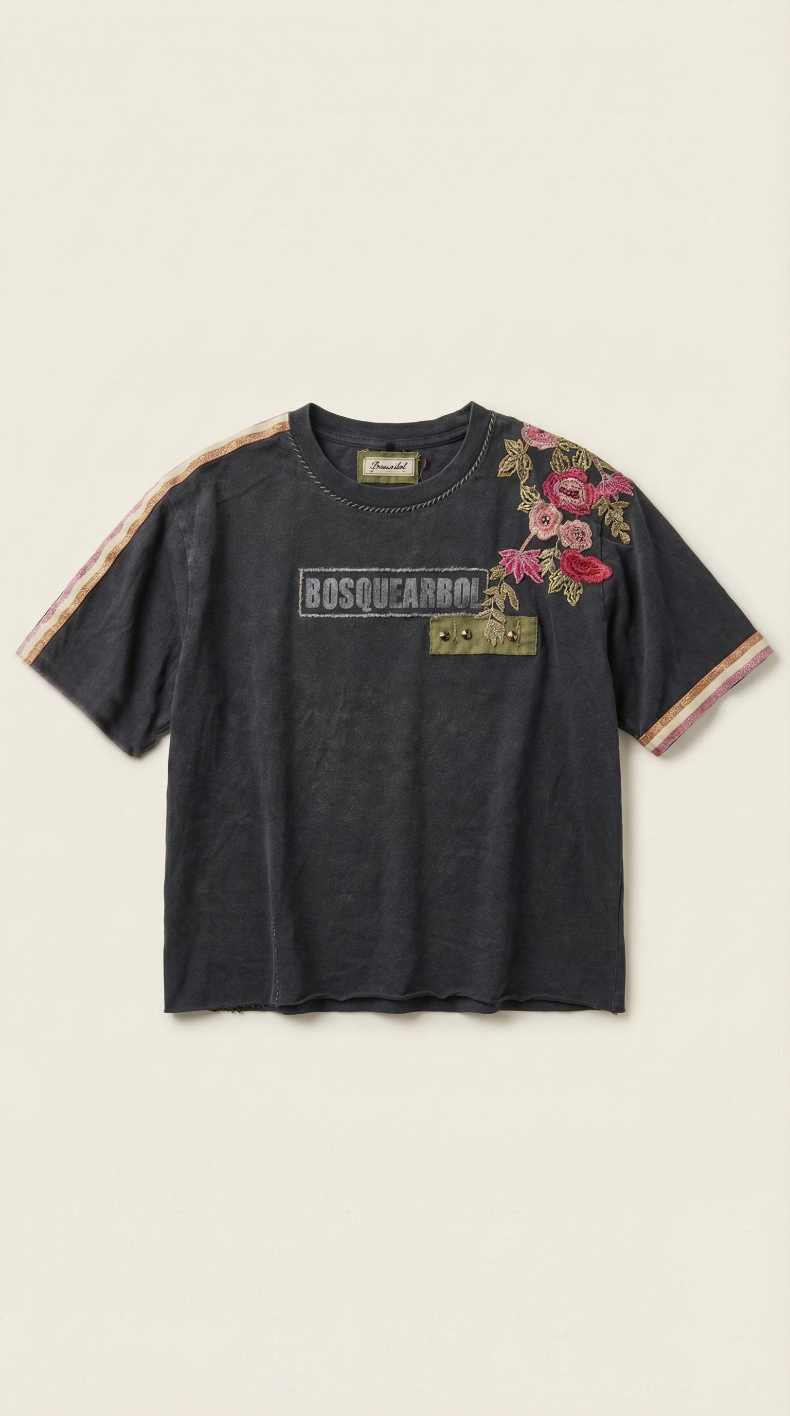 The Charcoal Bloom Tee