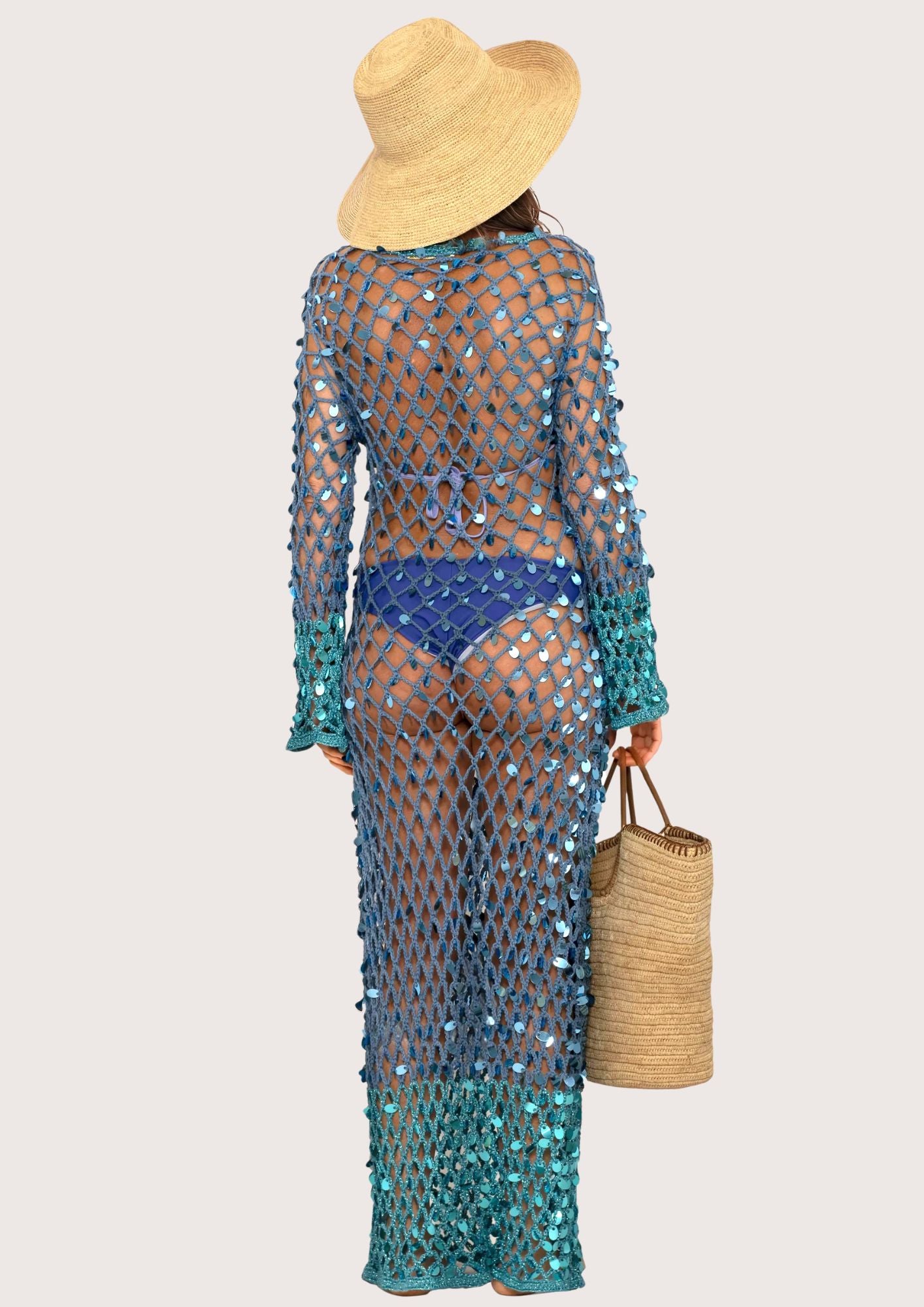Sirena sequined beachdress