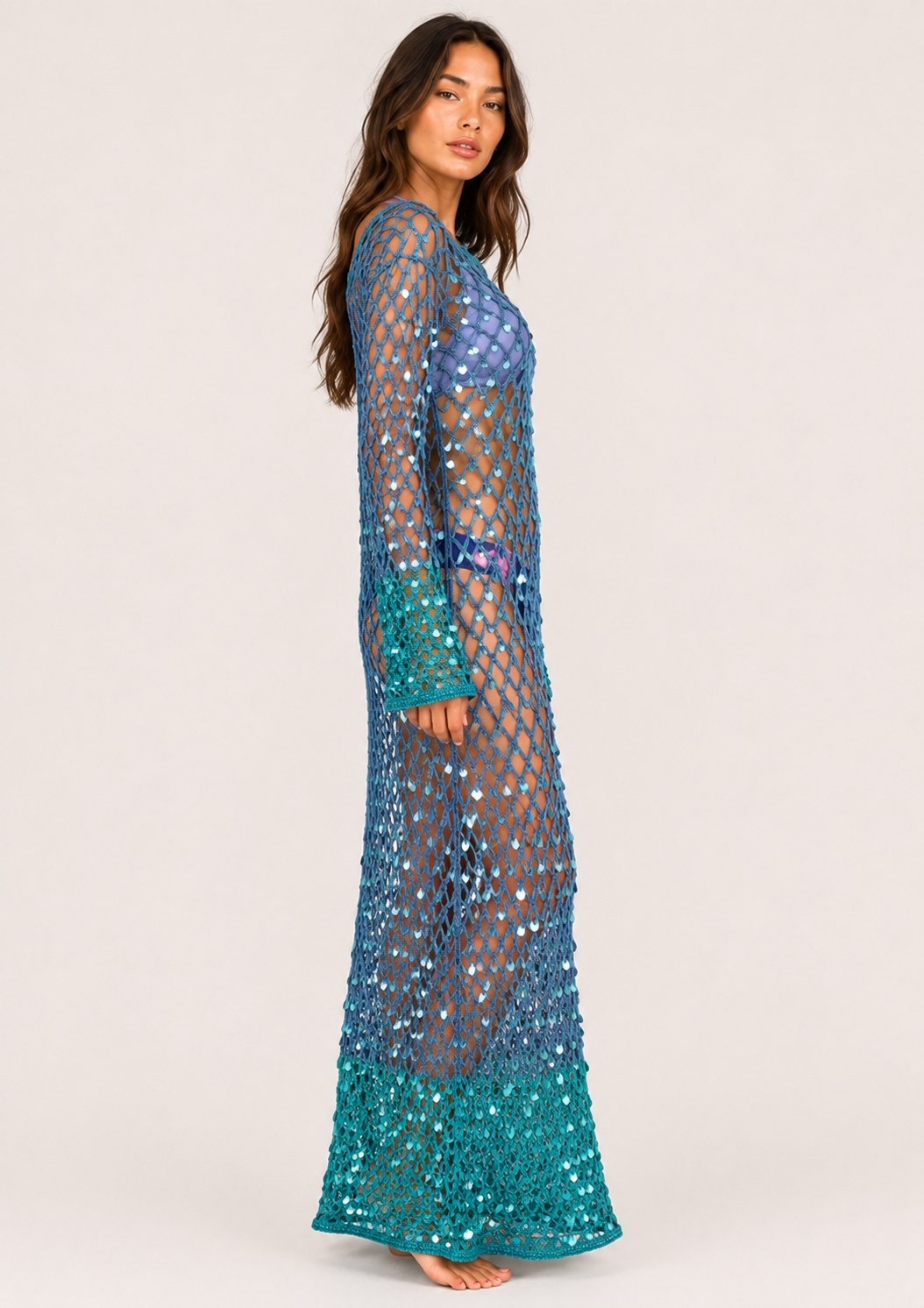 Sirena sequined beachdress