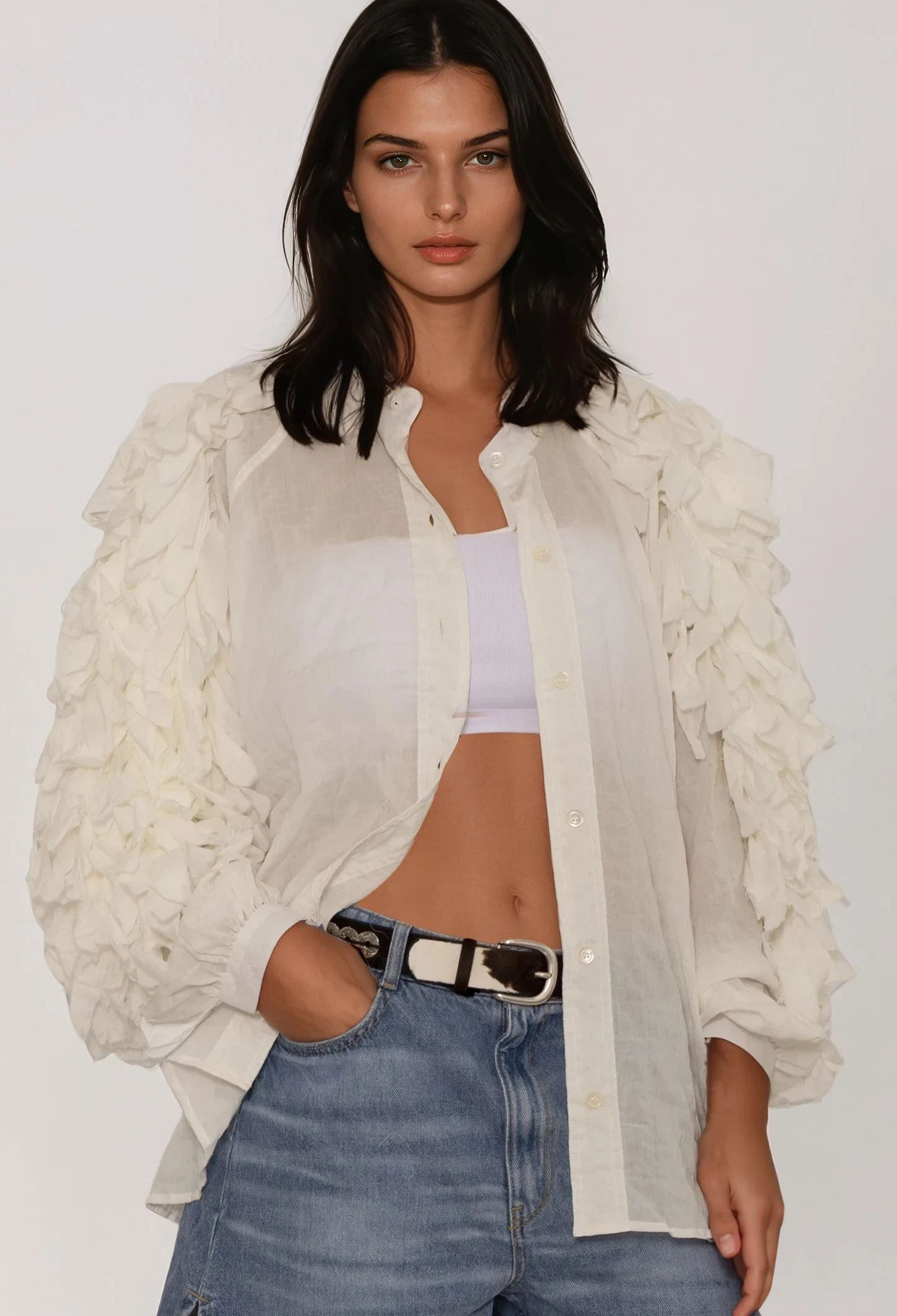 Bird blouse white