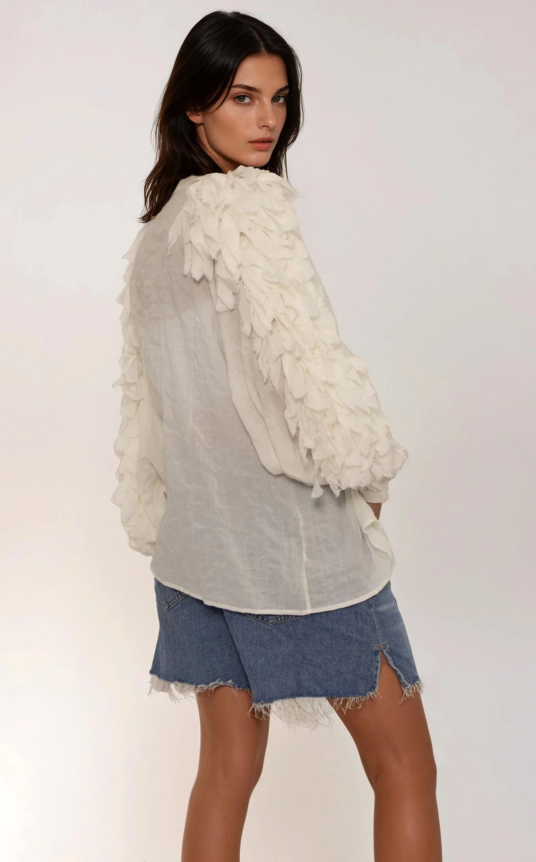 Bird blouse white