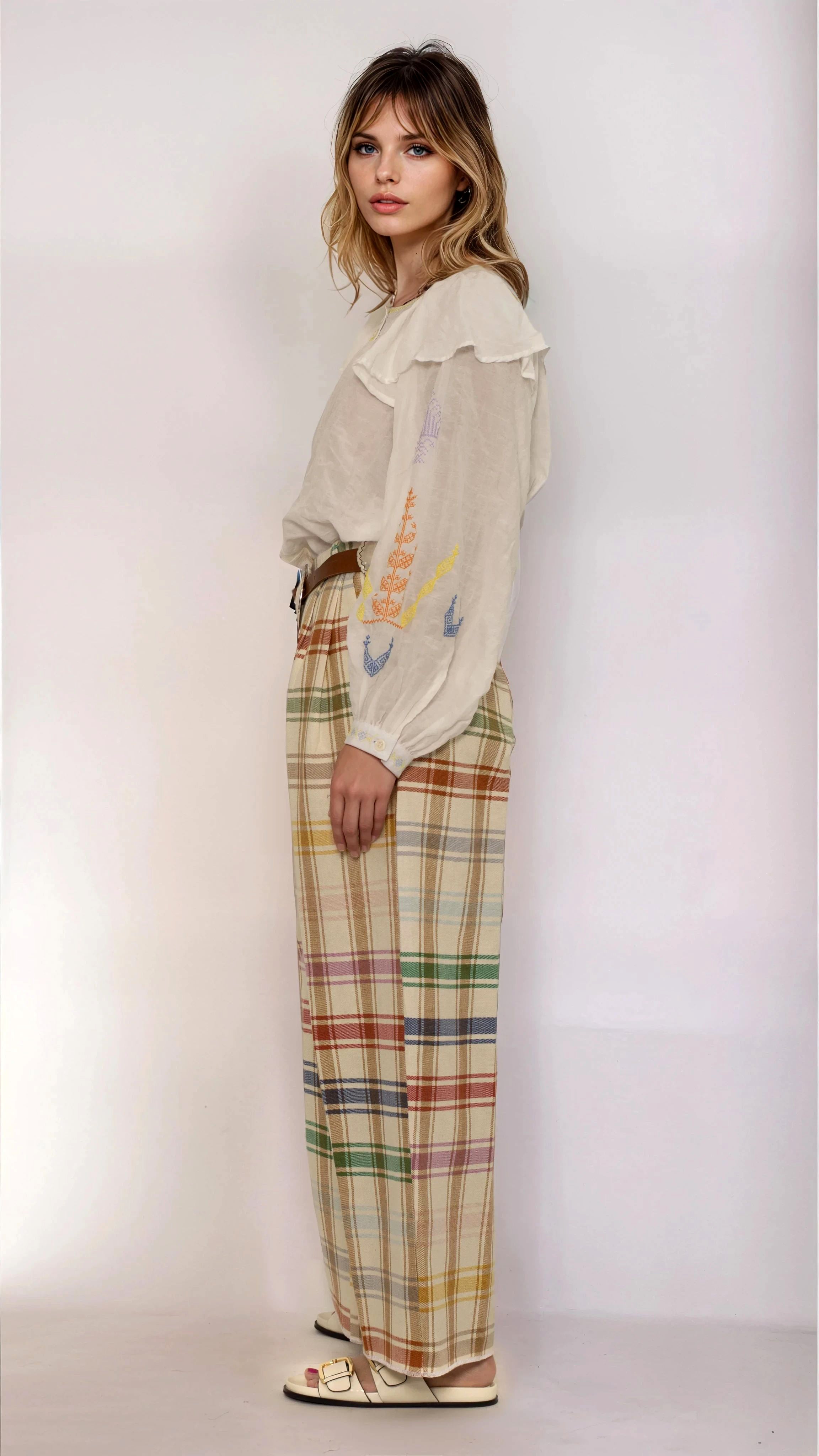 Blusa Amazigh bianco sporco