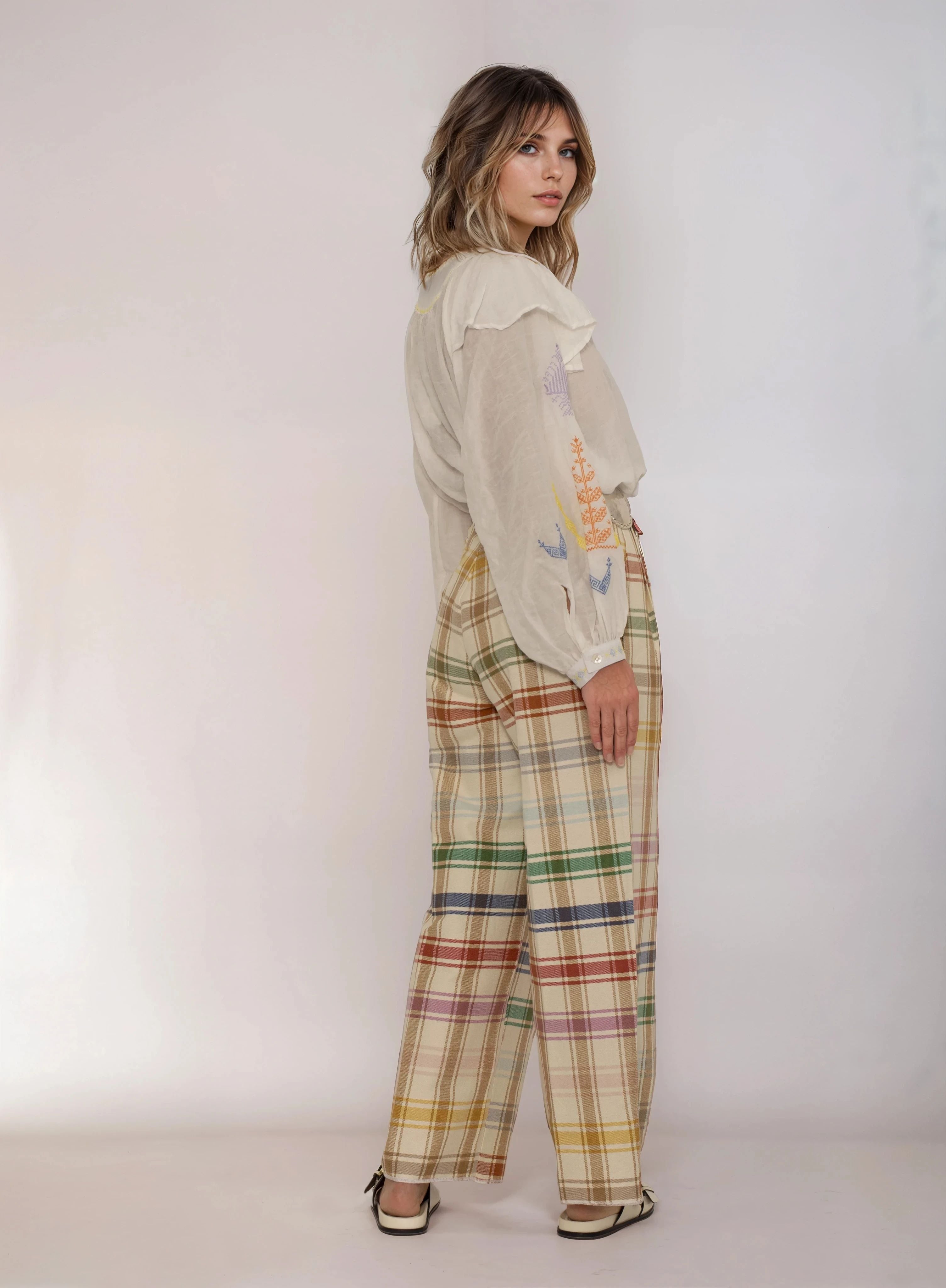Blusa Amazigh bianco sporco