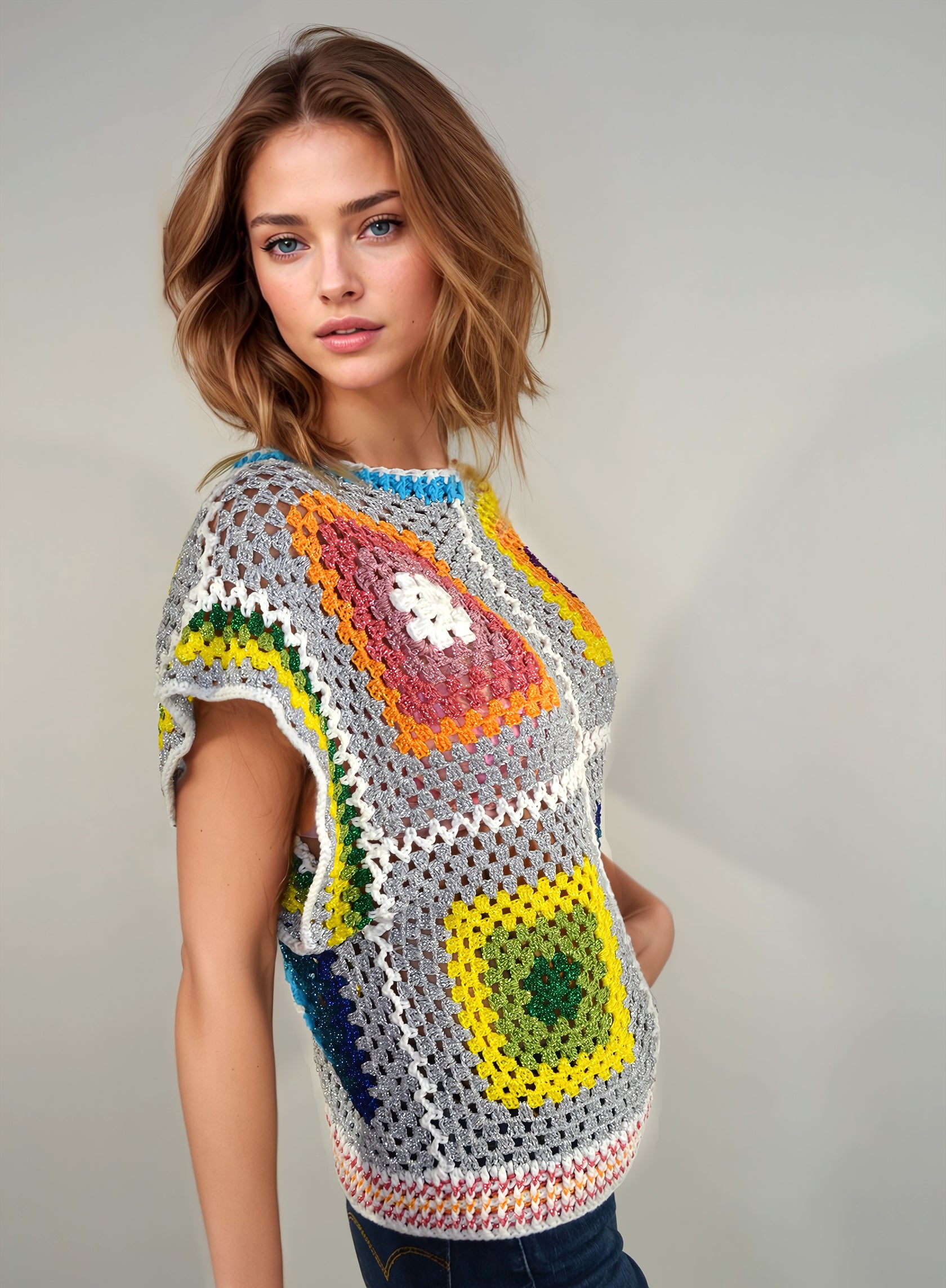 Handknitted sweater,colorful knitwear, handmade sweater, Handmade cardigan, Handknitted cardigan, Handcrocheted dress, colorful fashion, luxury knitwear