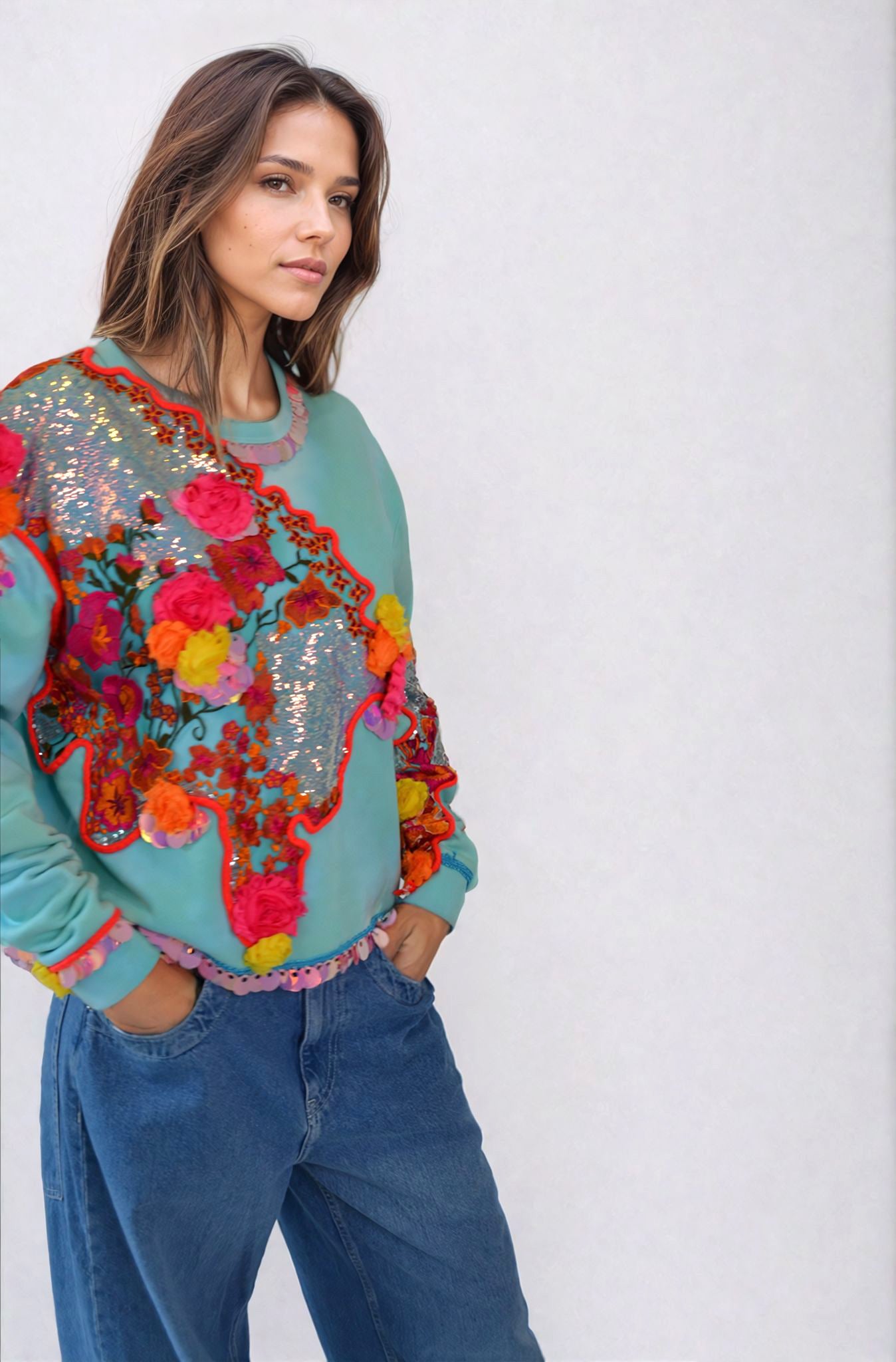 Pull coquelicot