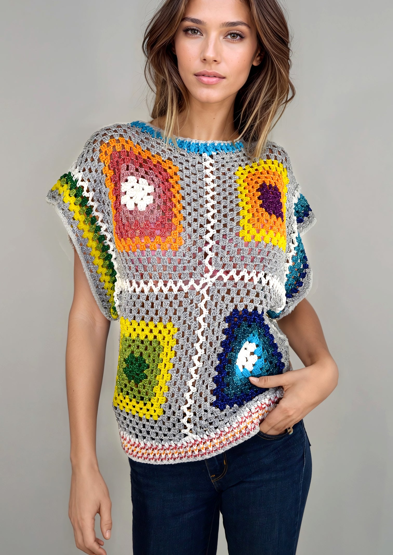 Handknitted sweater,colorful knitwear, handmade sweater, Handmade cardigan, Handknitted cardigan, Handcrocheted dress, colorful fashion, luxury knitwear