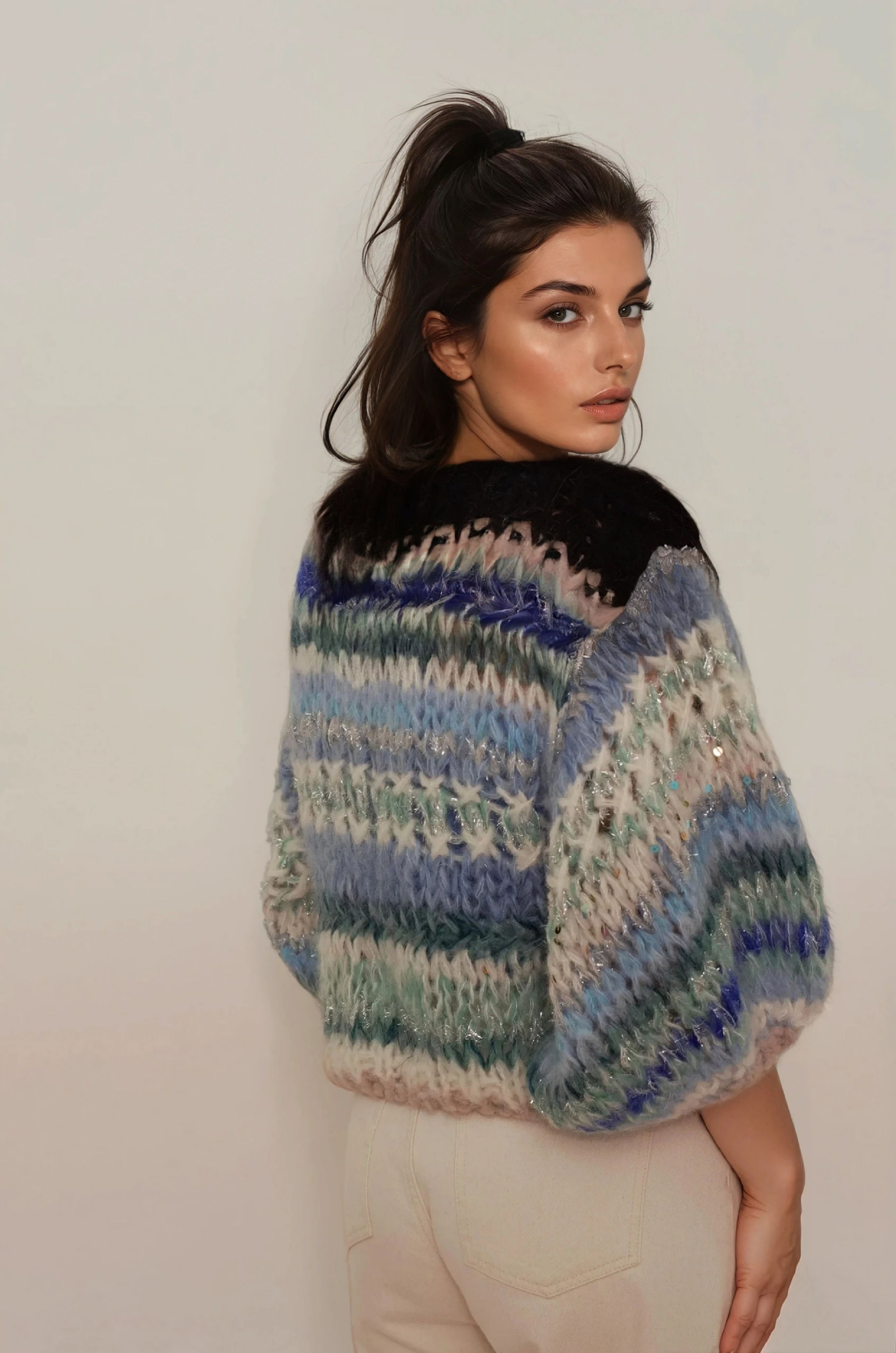 Frou Frou top green-blue-black