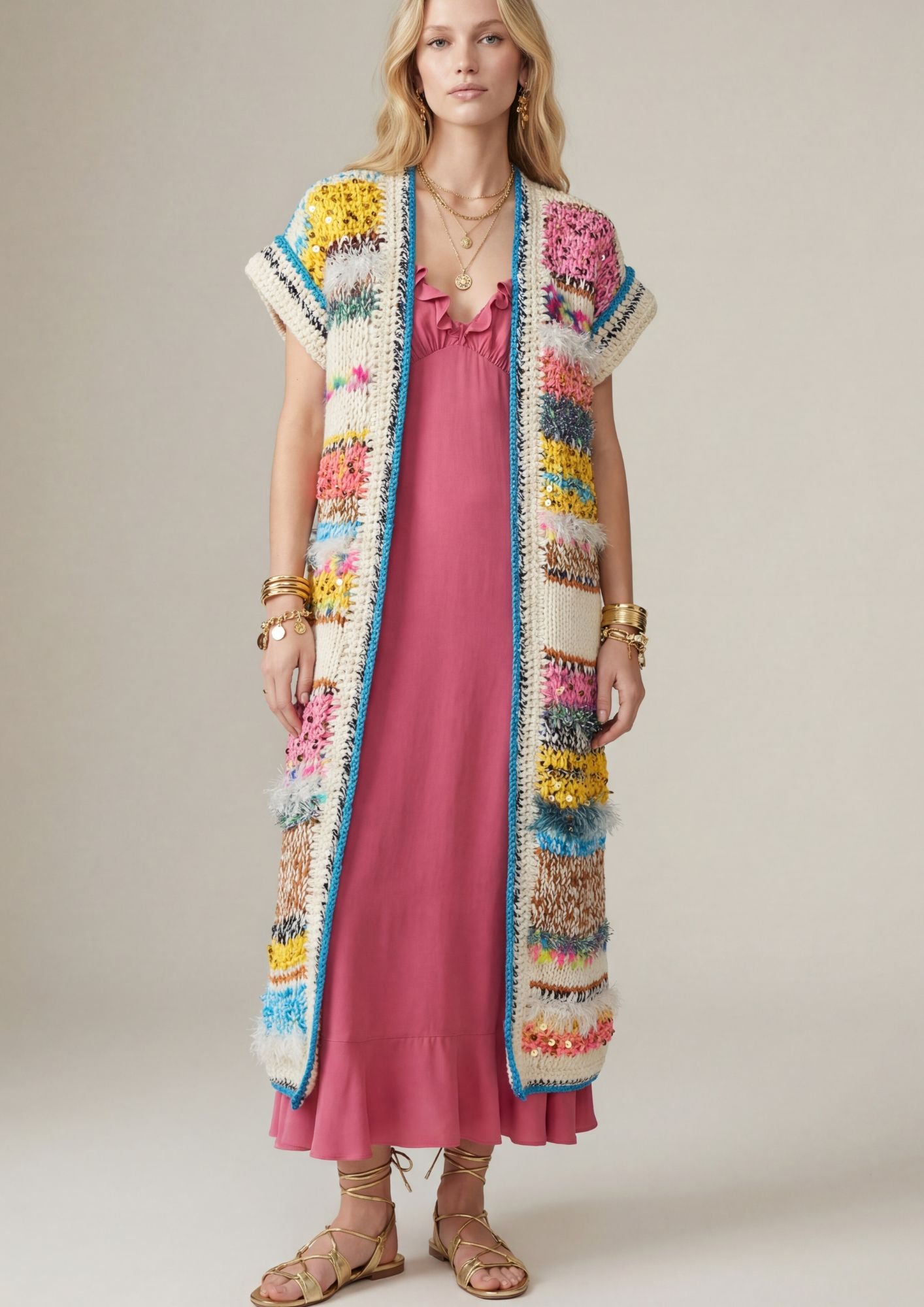 Kori sleeveless maxi cardigan