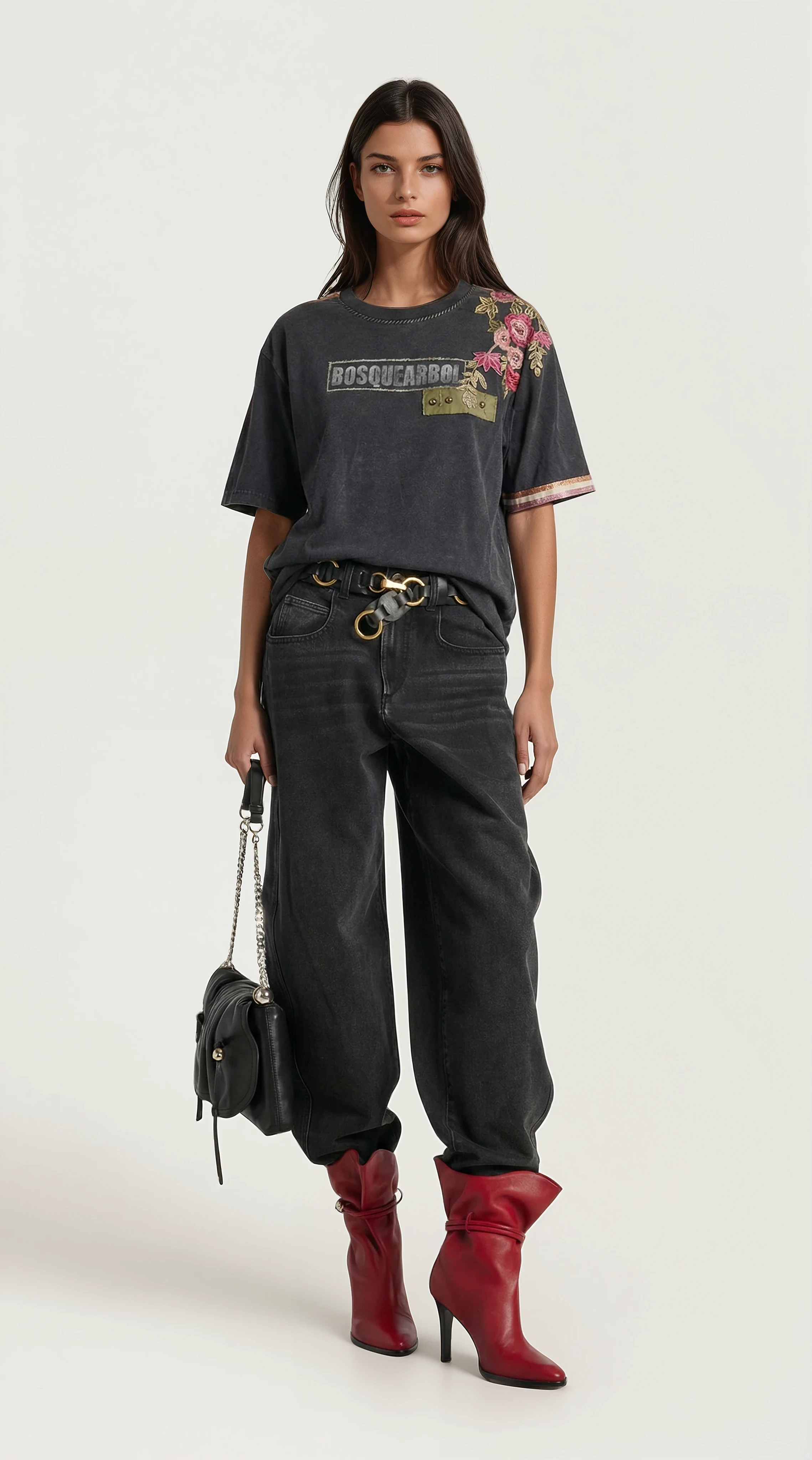 The Charcoal Bloom Tee