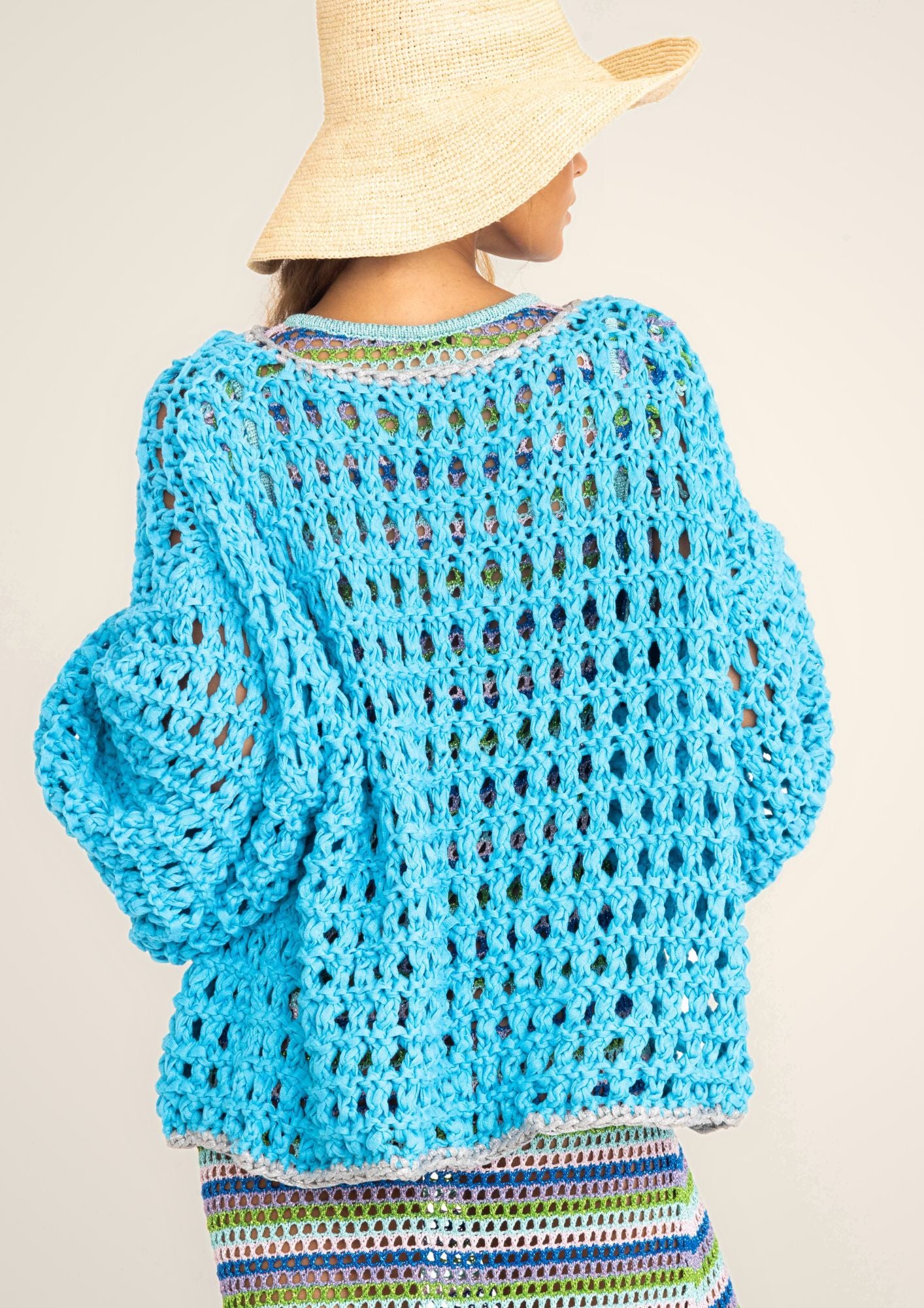 aqua open airy handknitted jacket