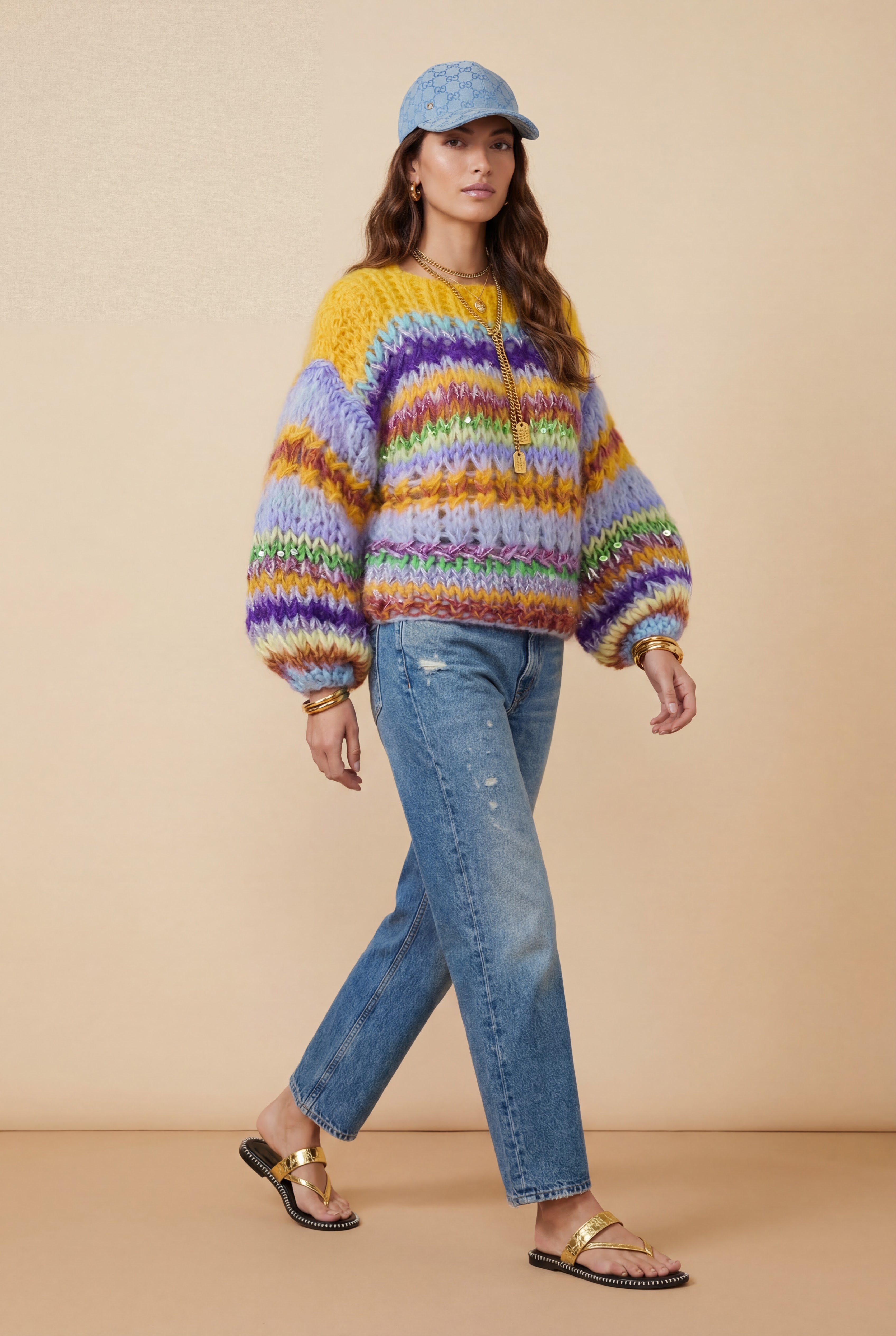 Frou Frou sweater Sunset confetti