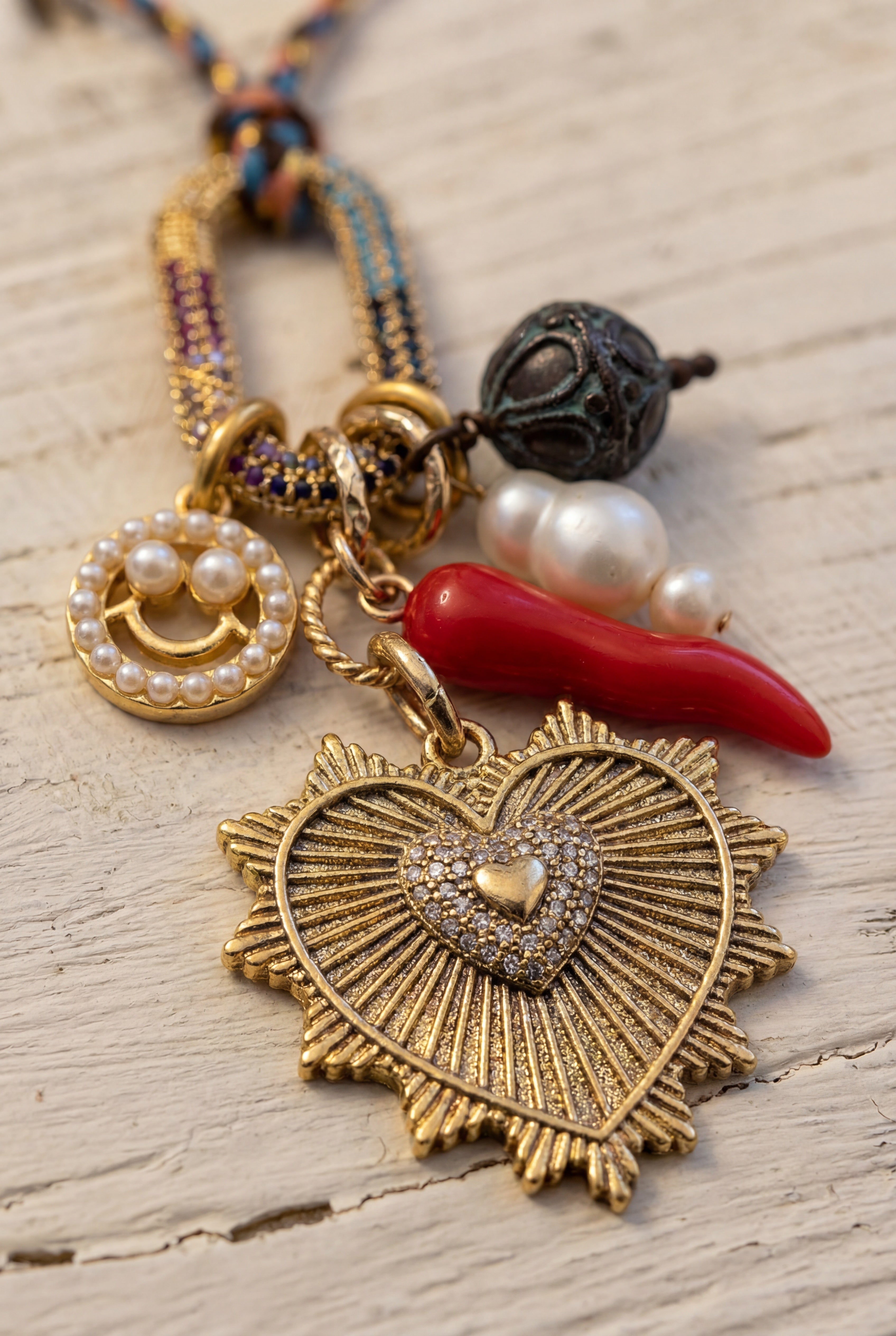 Collier cœur heureux