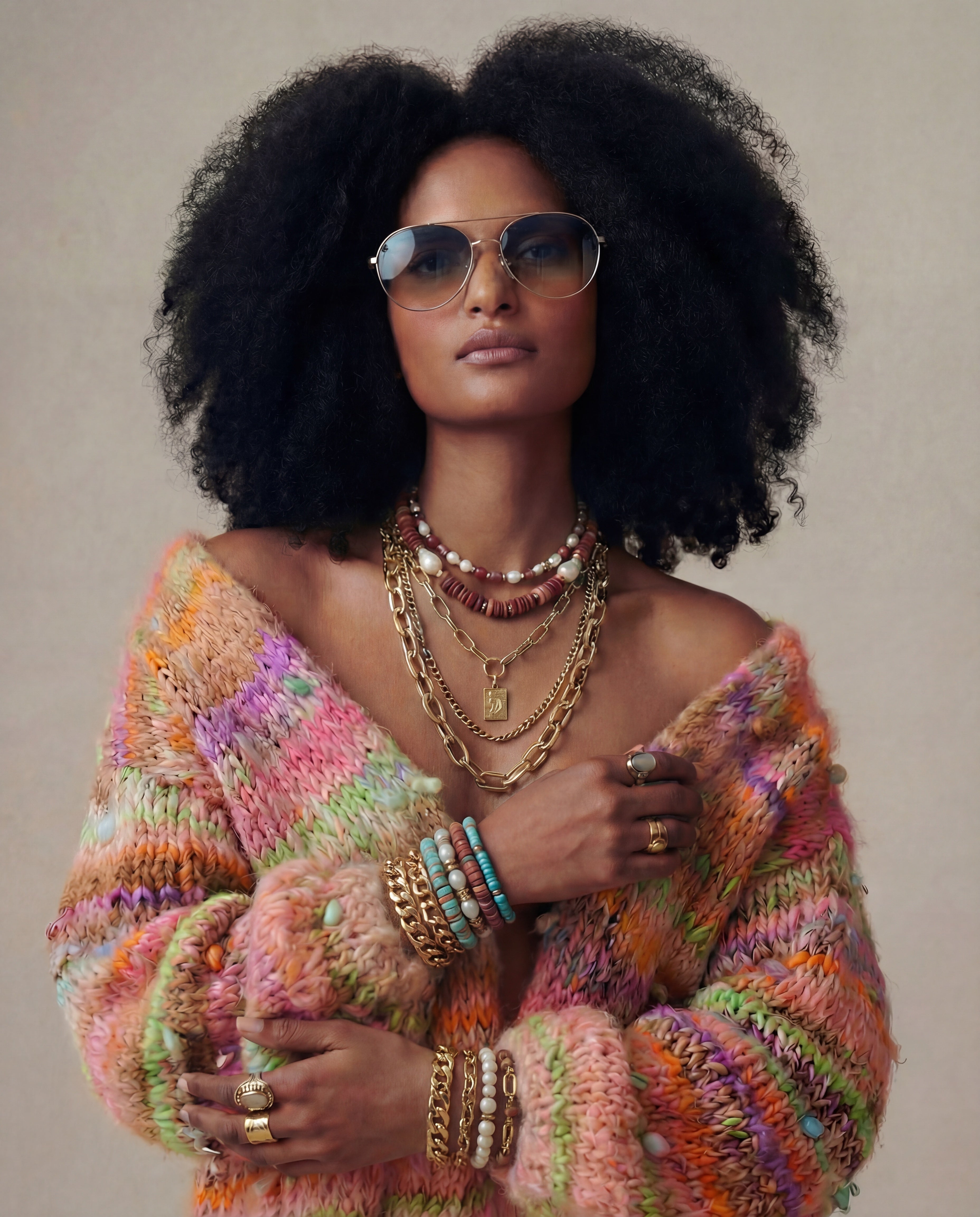 Gigi Cardigan Peach Confetti preorder