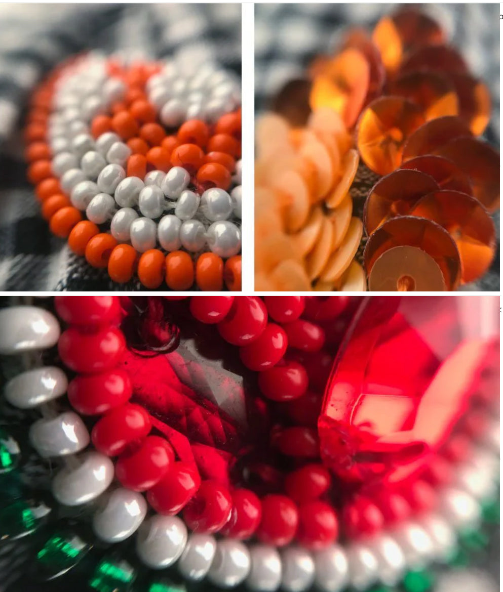 Diadema de cuadros tropicales