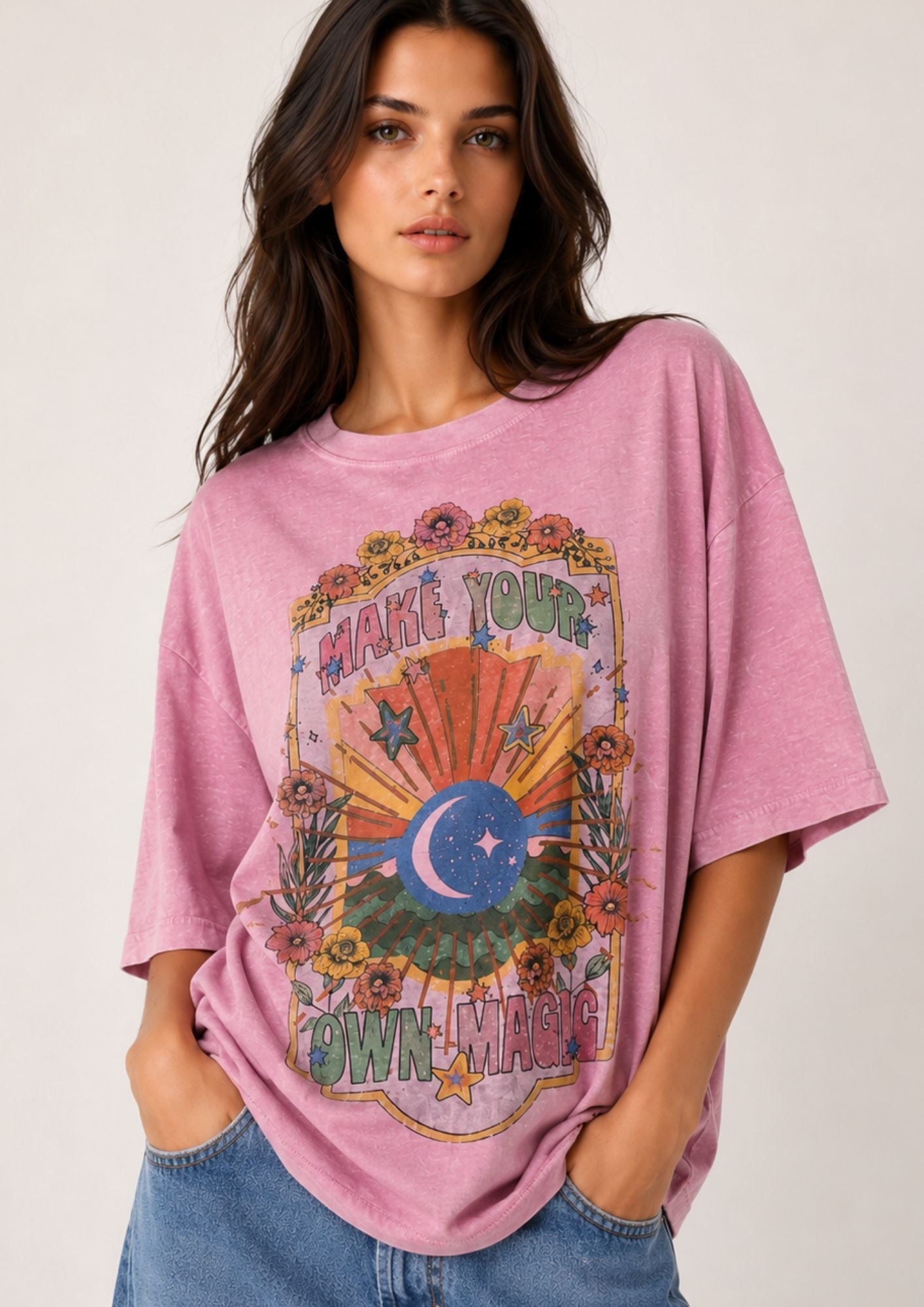 Make your own magic Tee pink