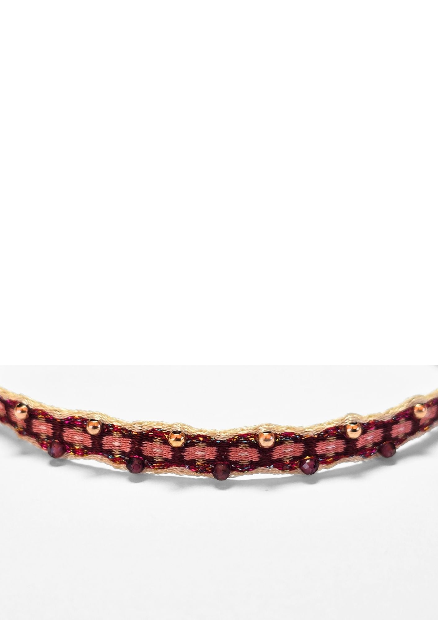 Grille fruits rouges Guanabana avec perles grenat