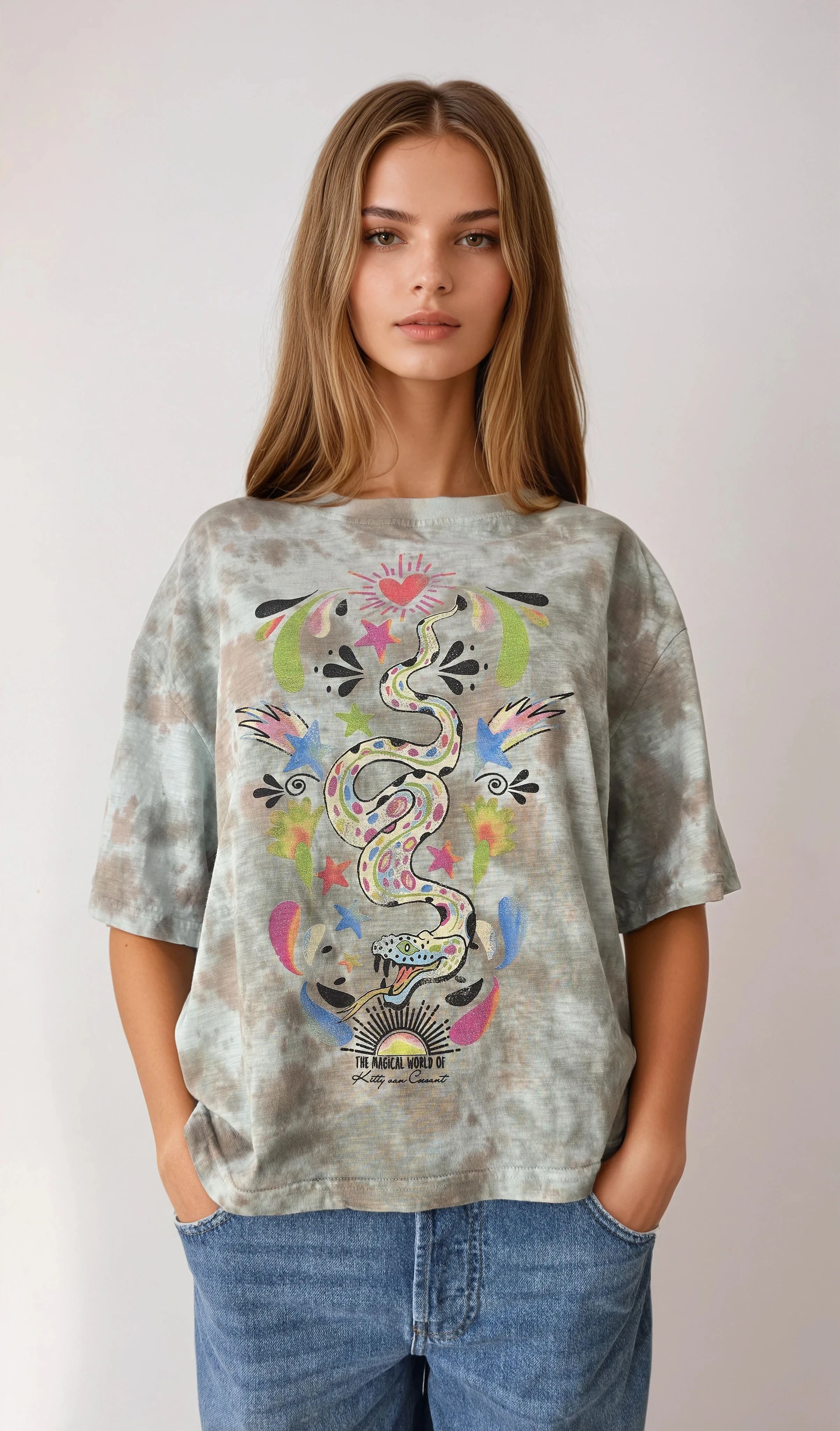 Kundalini T shirt khaki tiedye
