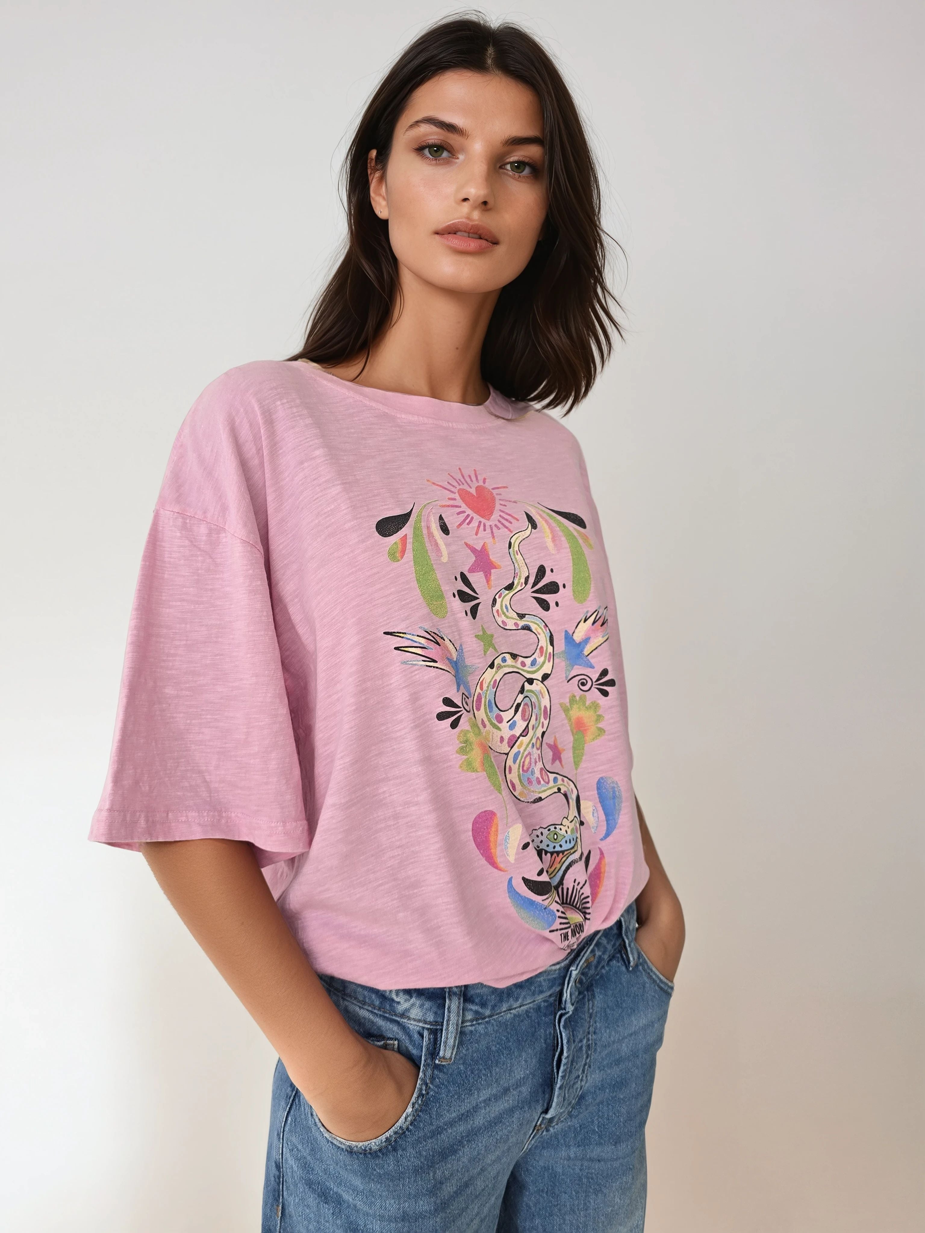 T-shirt Kundalini rosa