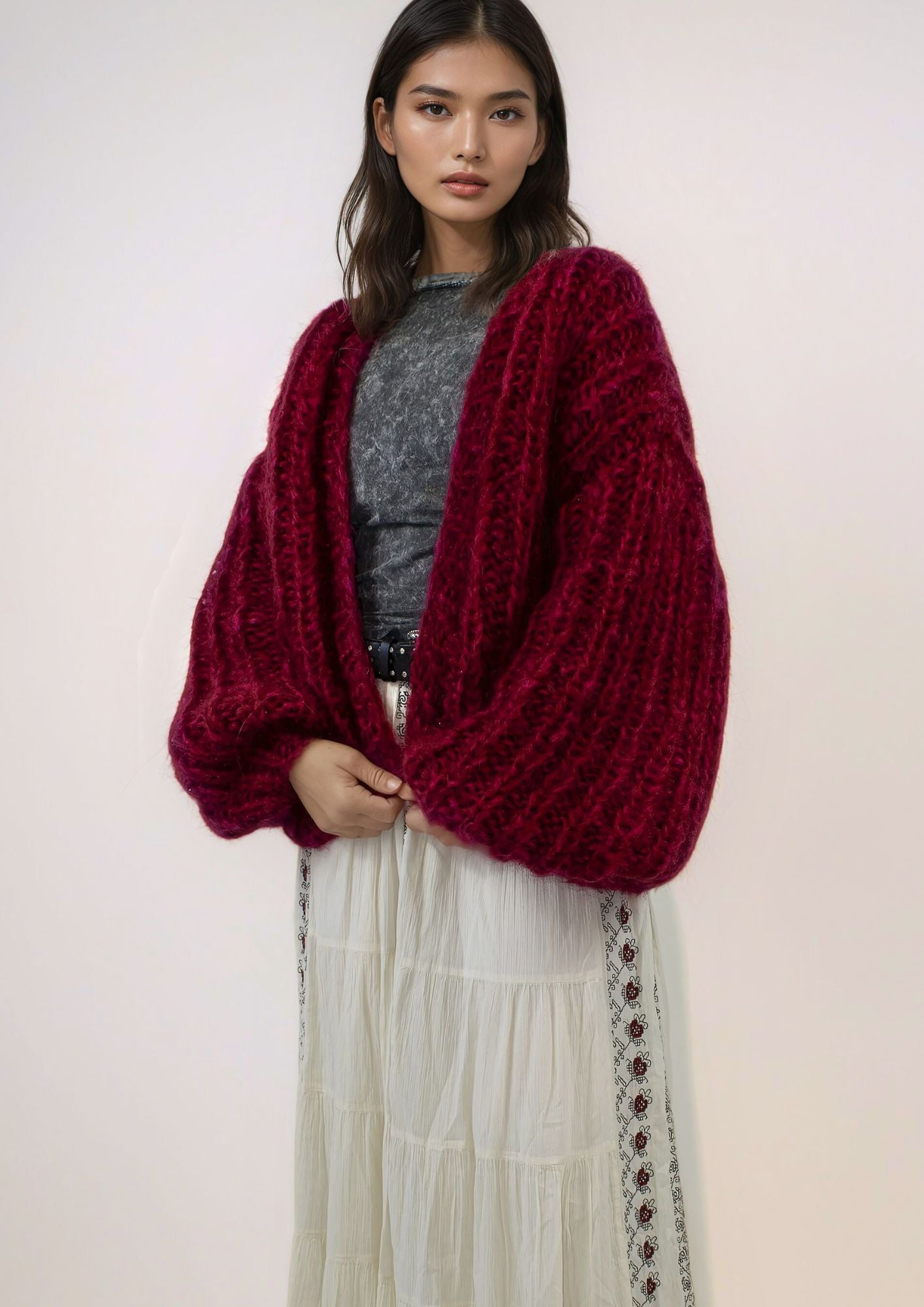 Preordine cardigan Gigi bordeaux