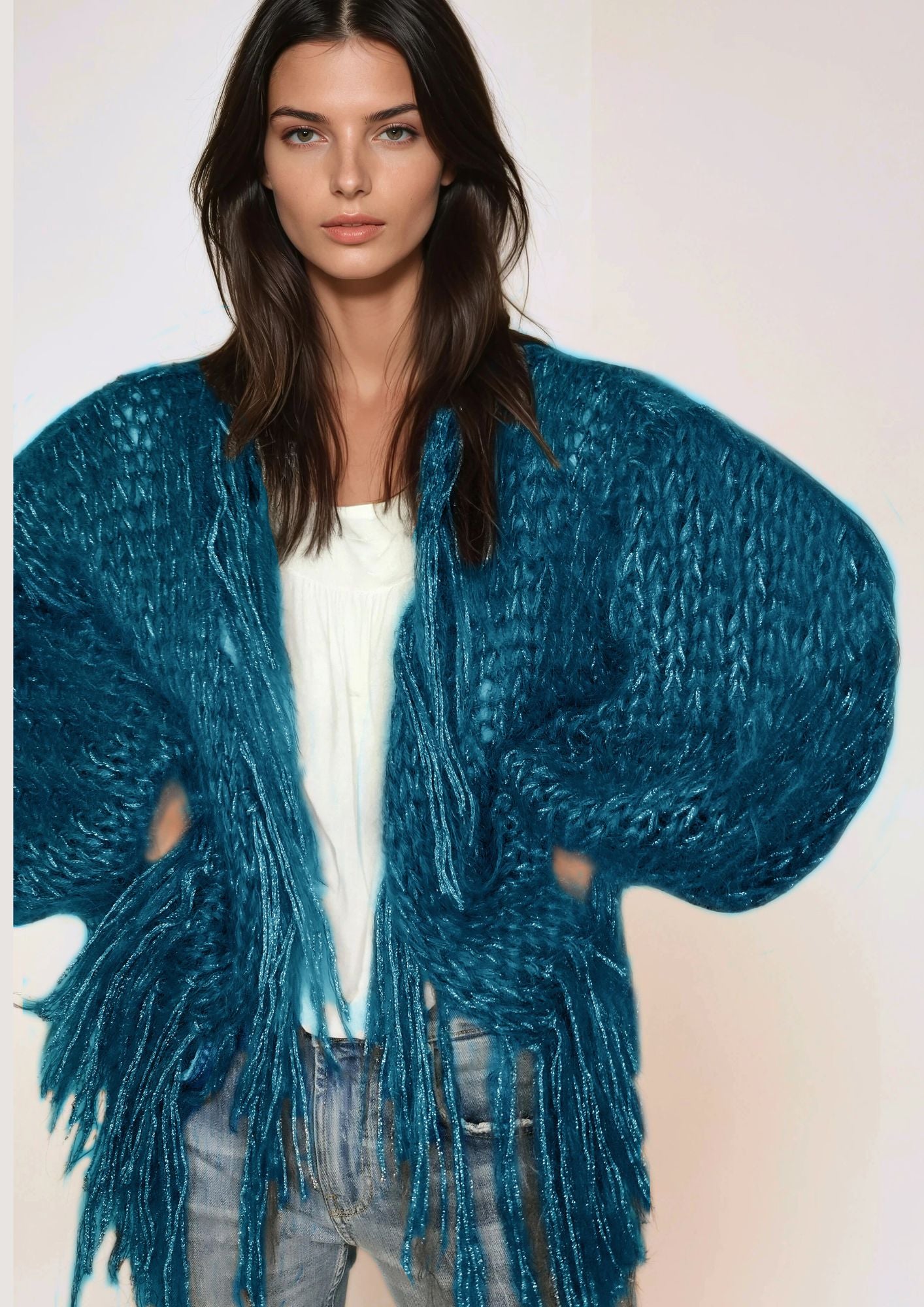 Flecco cardigan midnight peacock preorder