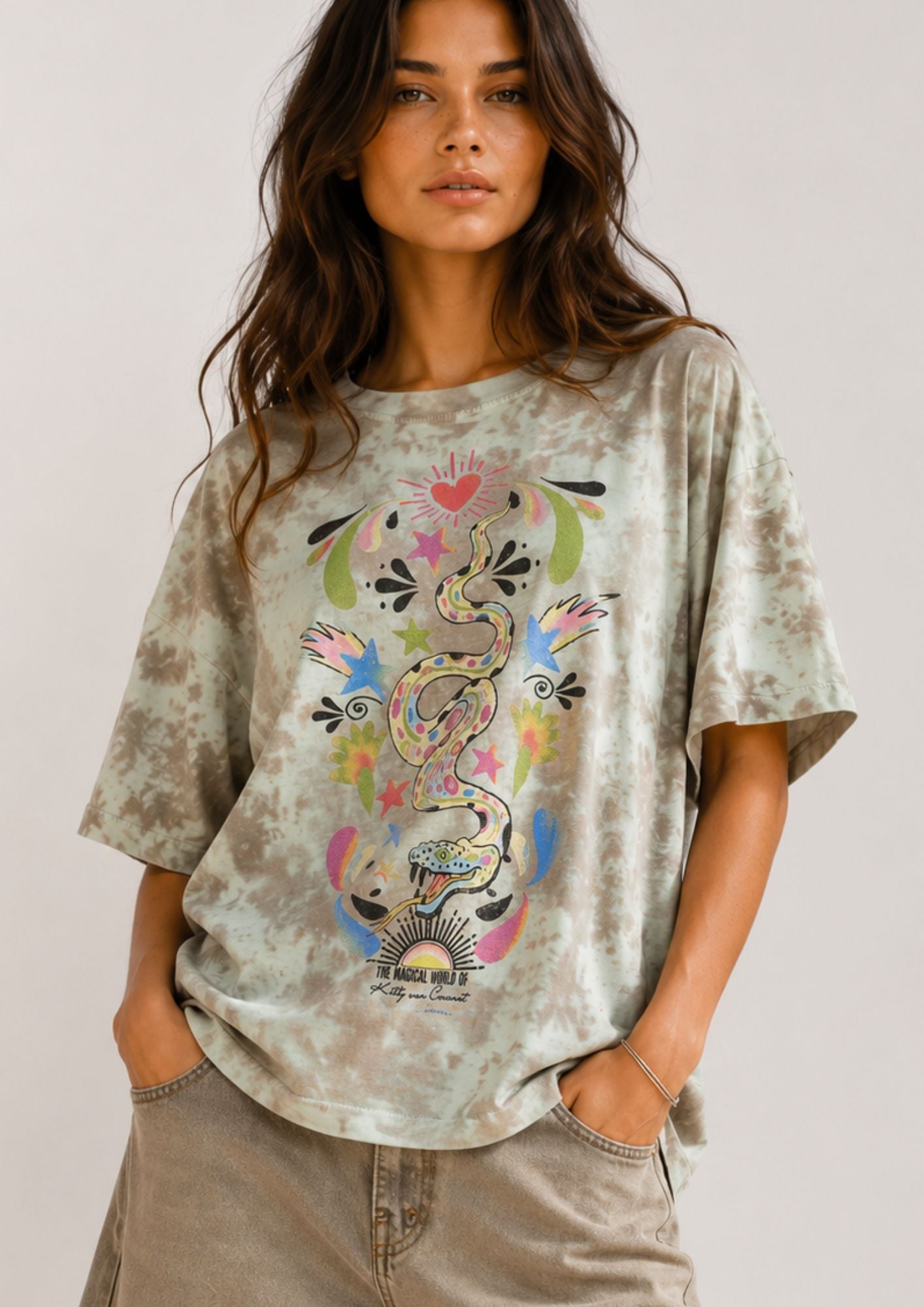 Kundalini T-Shirt khaki Batik