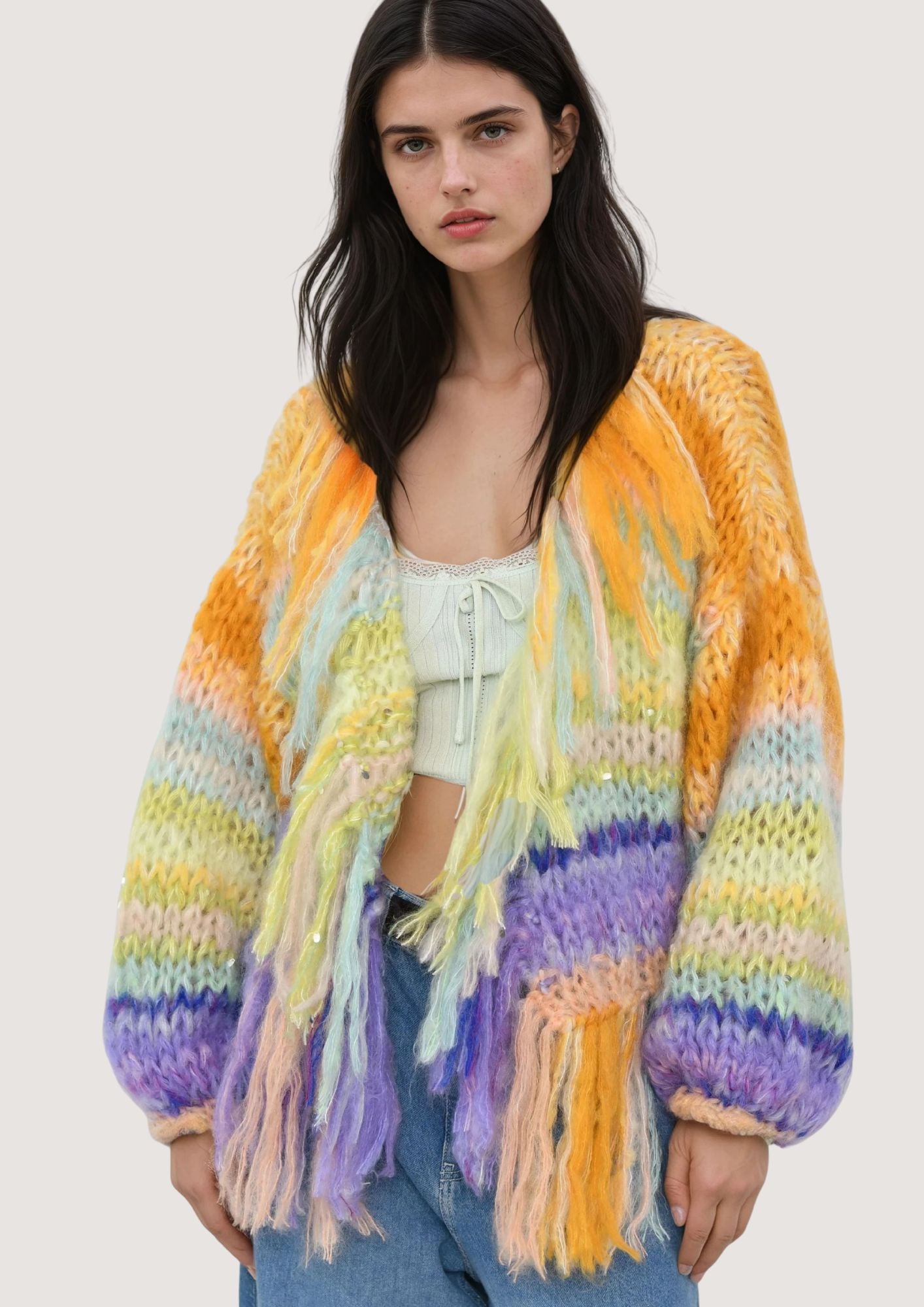 Stevie cardigan Capri Glow