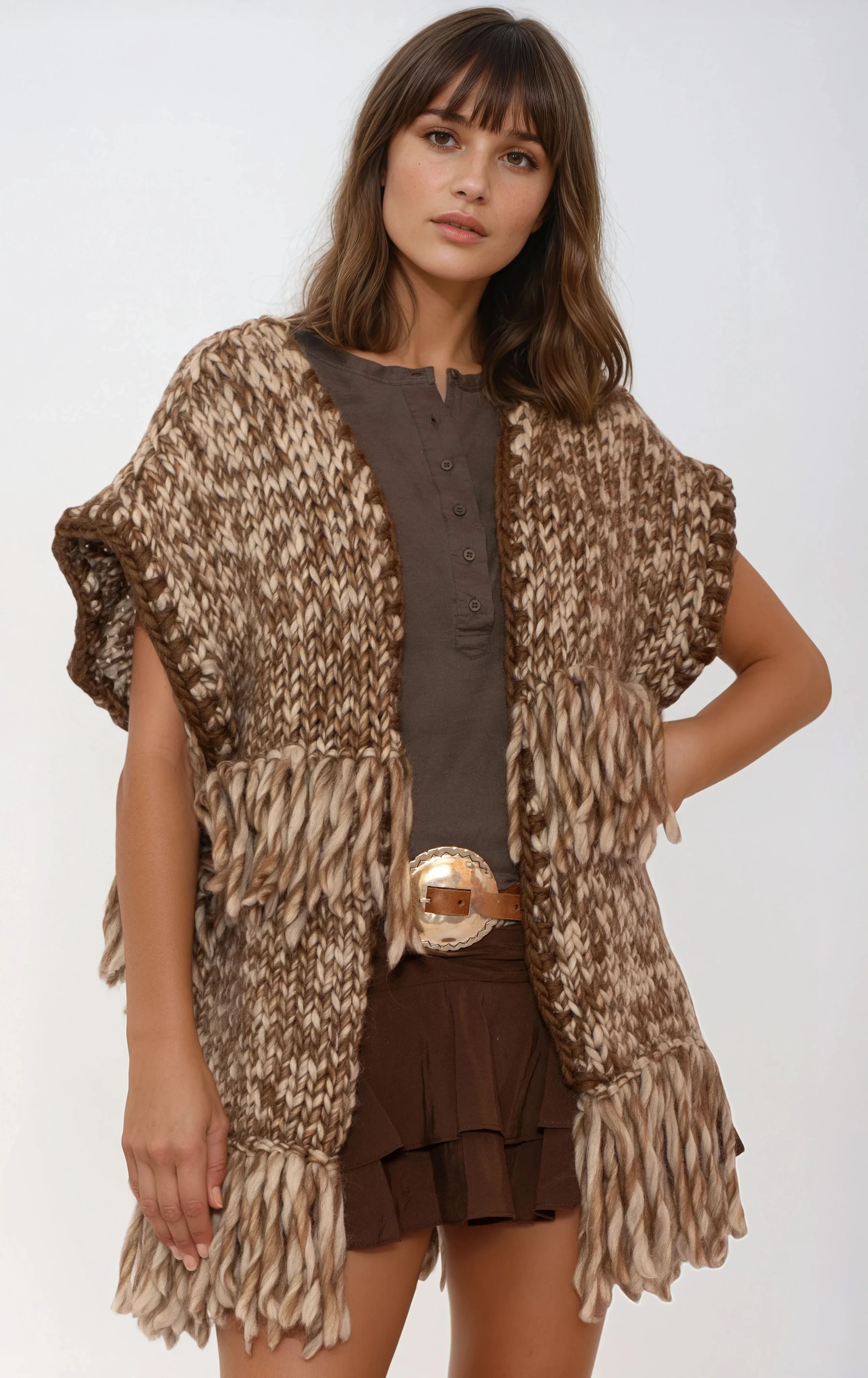 Isabel vest Choco preorder