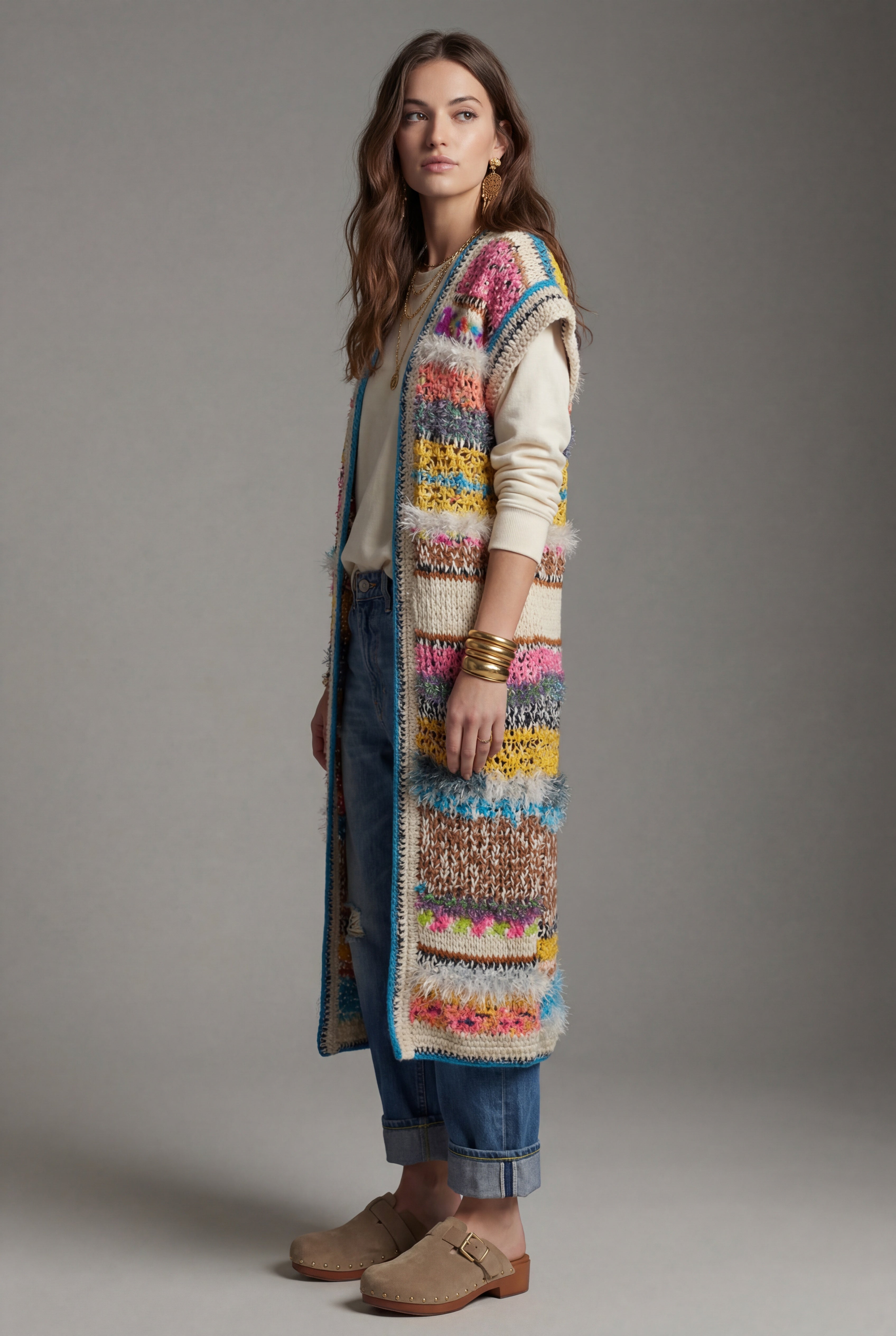 Kori sleeveless maxi cardigan