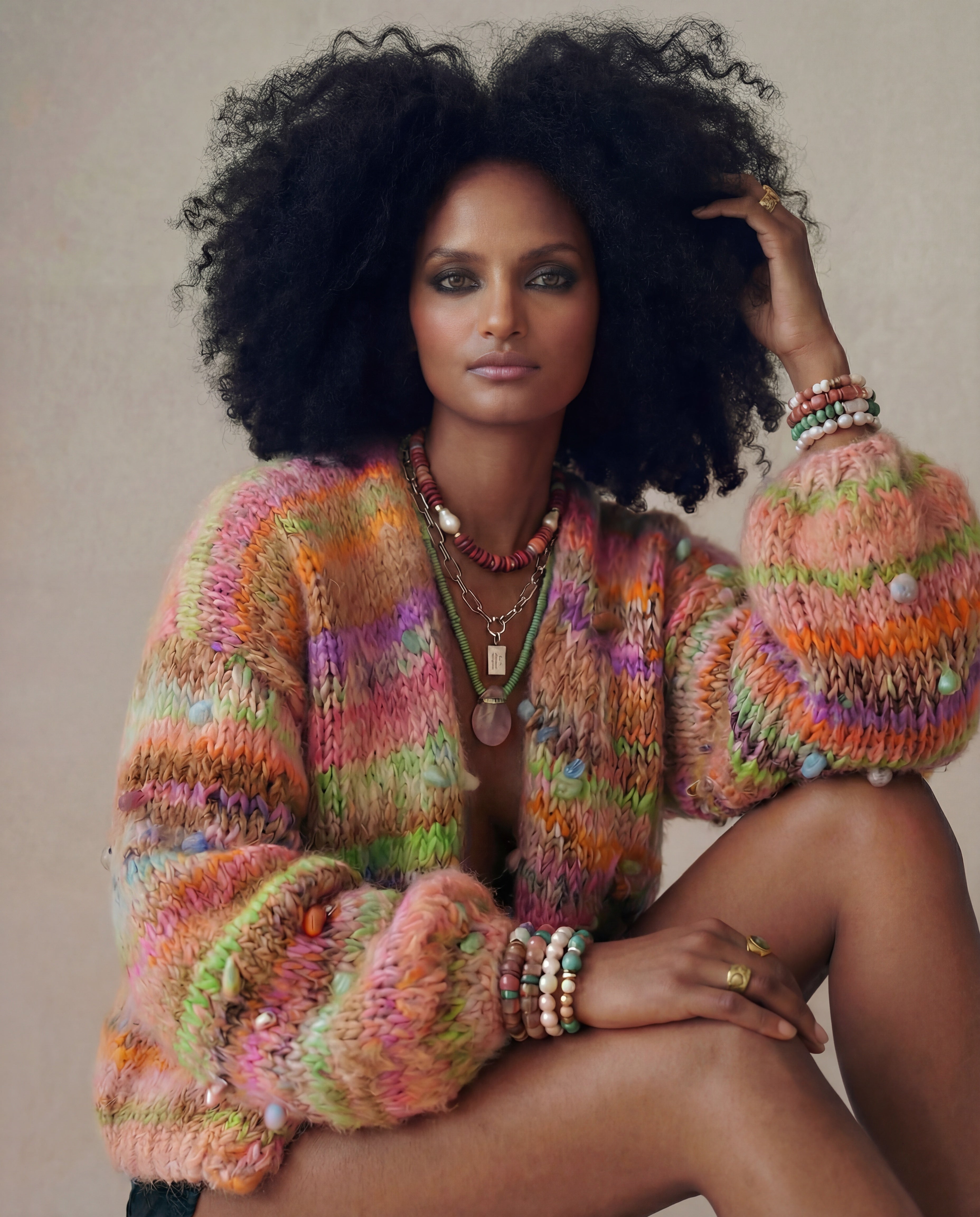 Gigi Cardigan Peach Confetti preorder