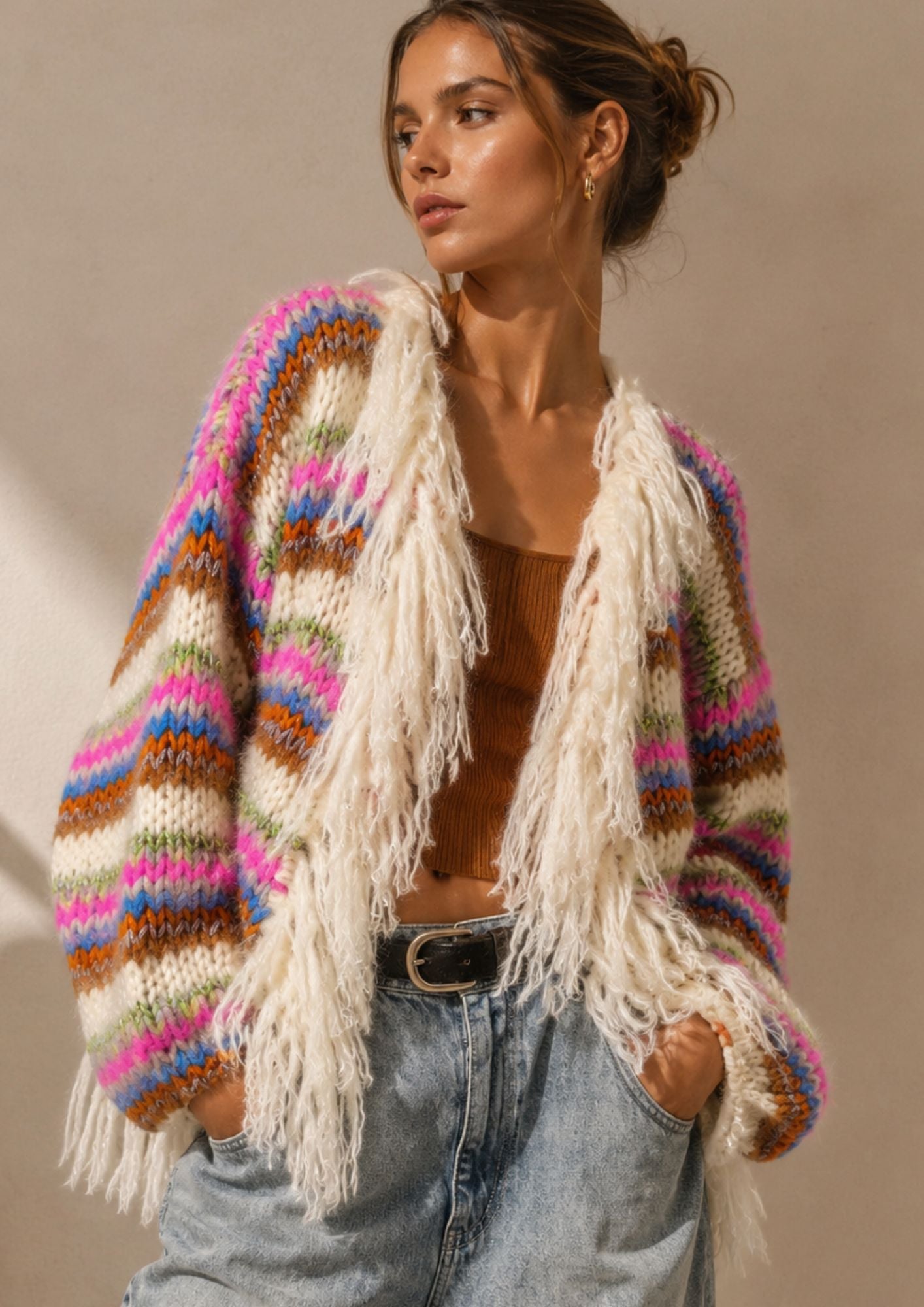Stevie-Cardigan Golden Confetti