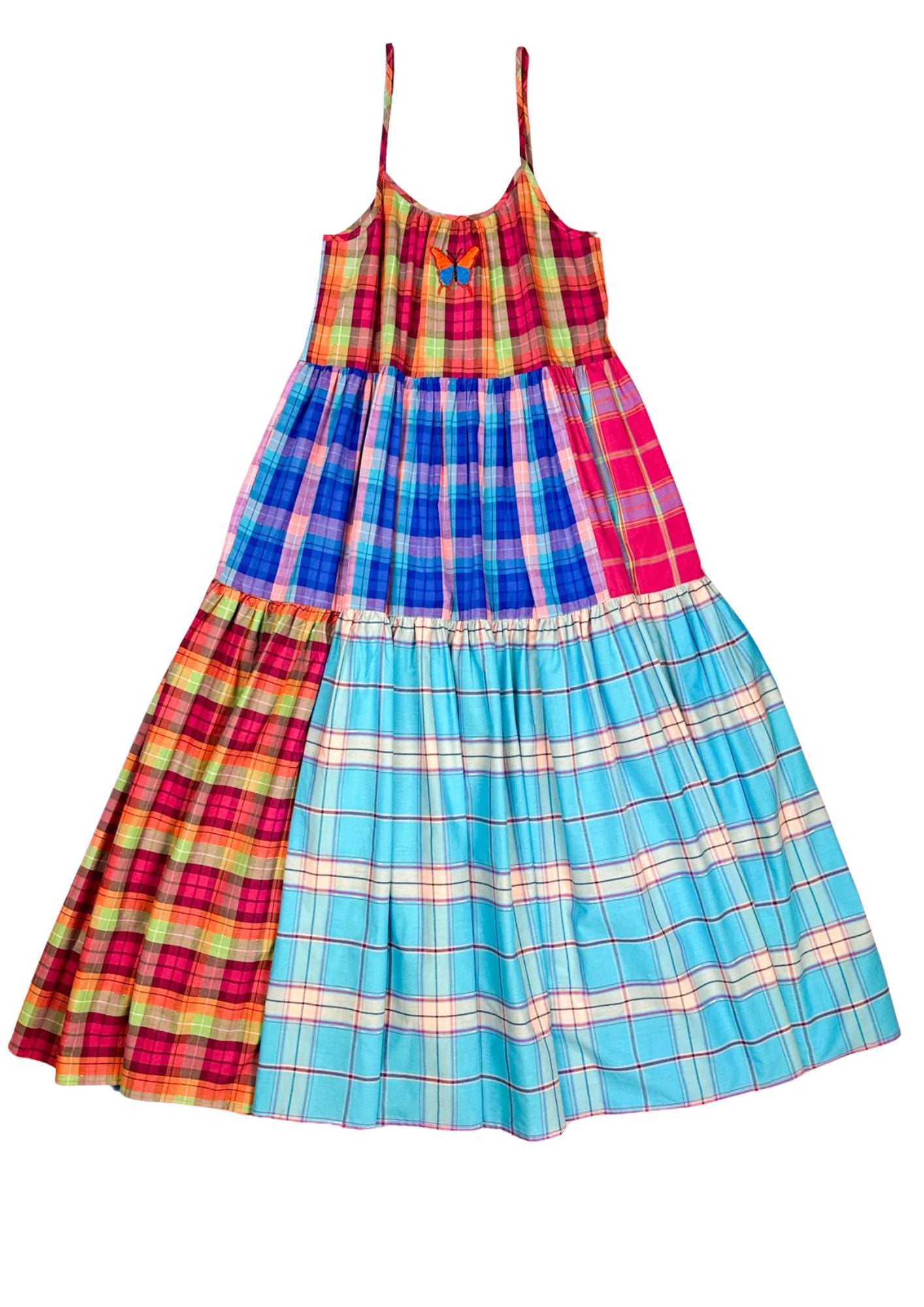 Abito a quadretti Susanna Blu Lime