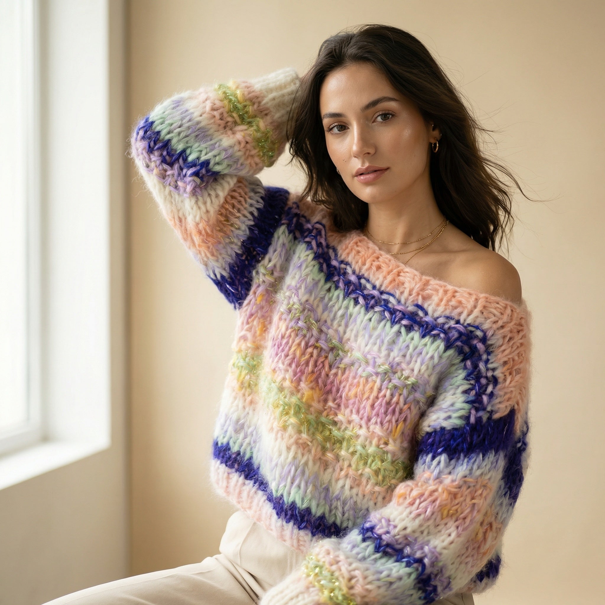 Nuka sweater electric peach