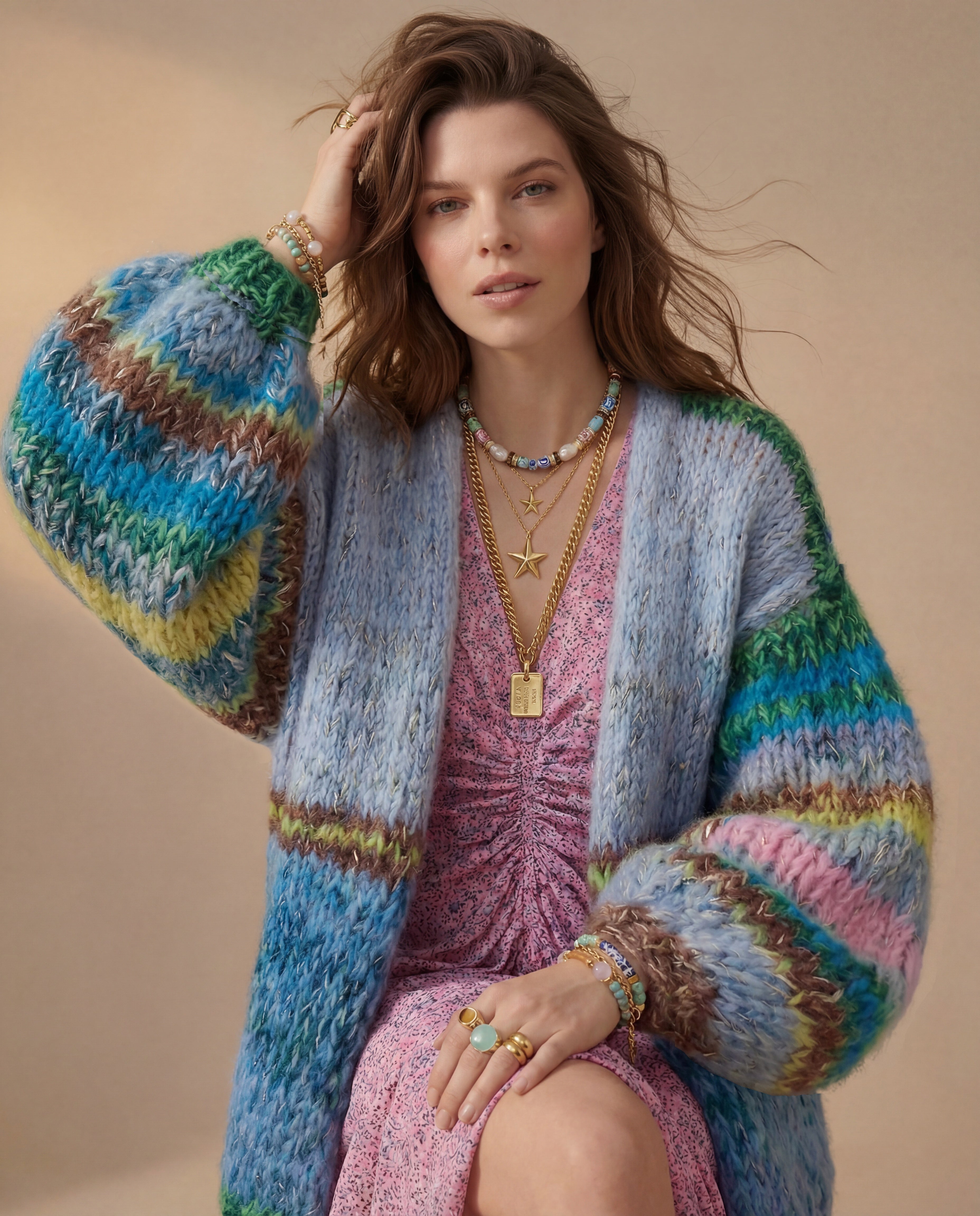 Biba Cardigan Andalusian fields