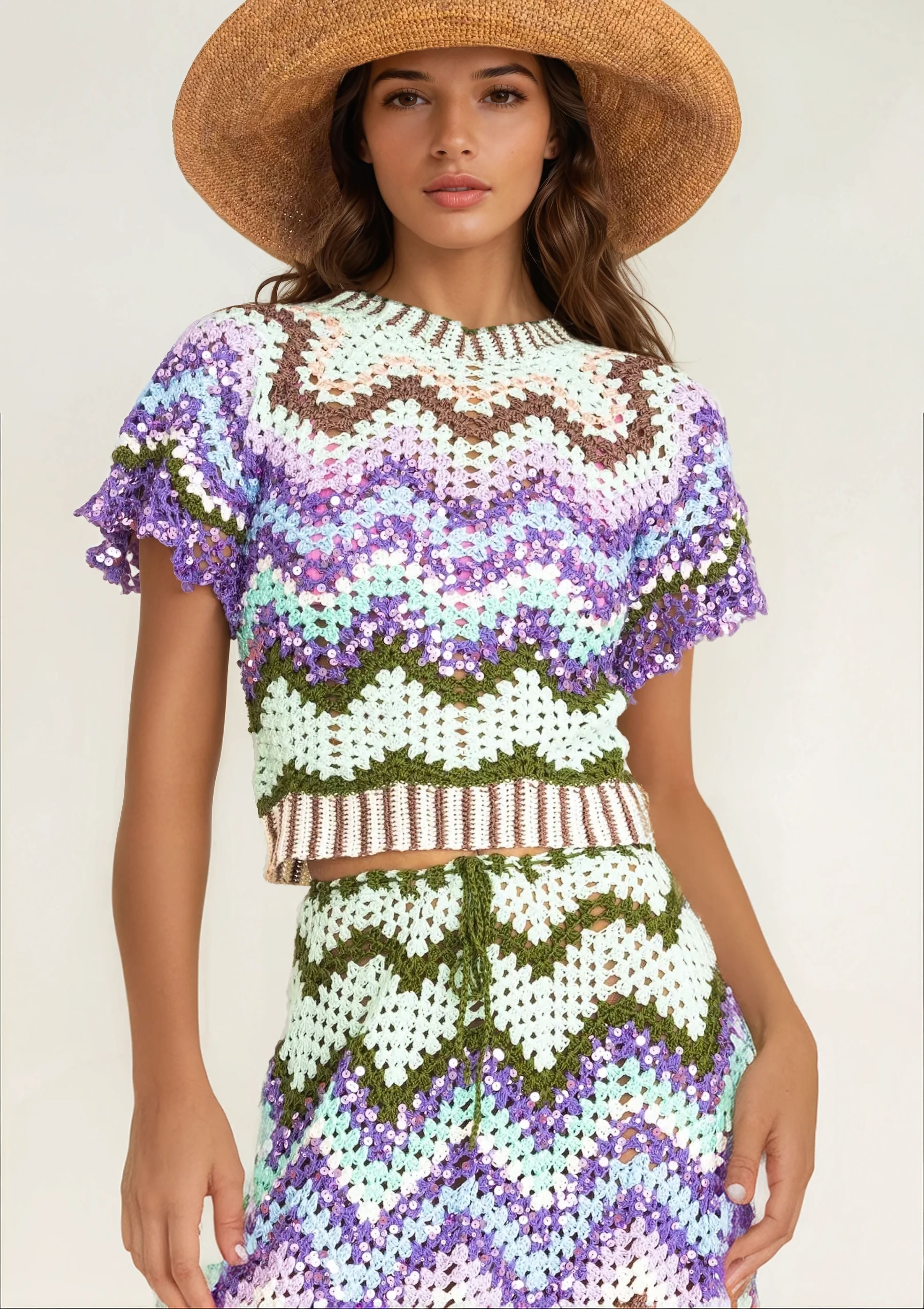 zig zag crochet summer set