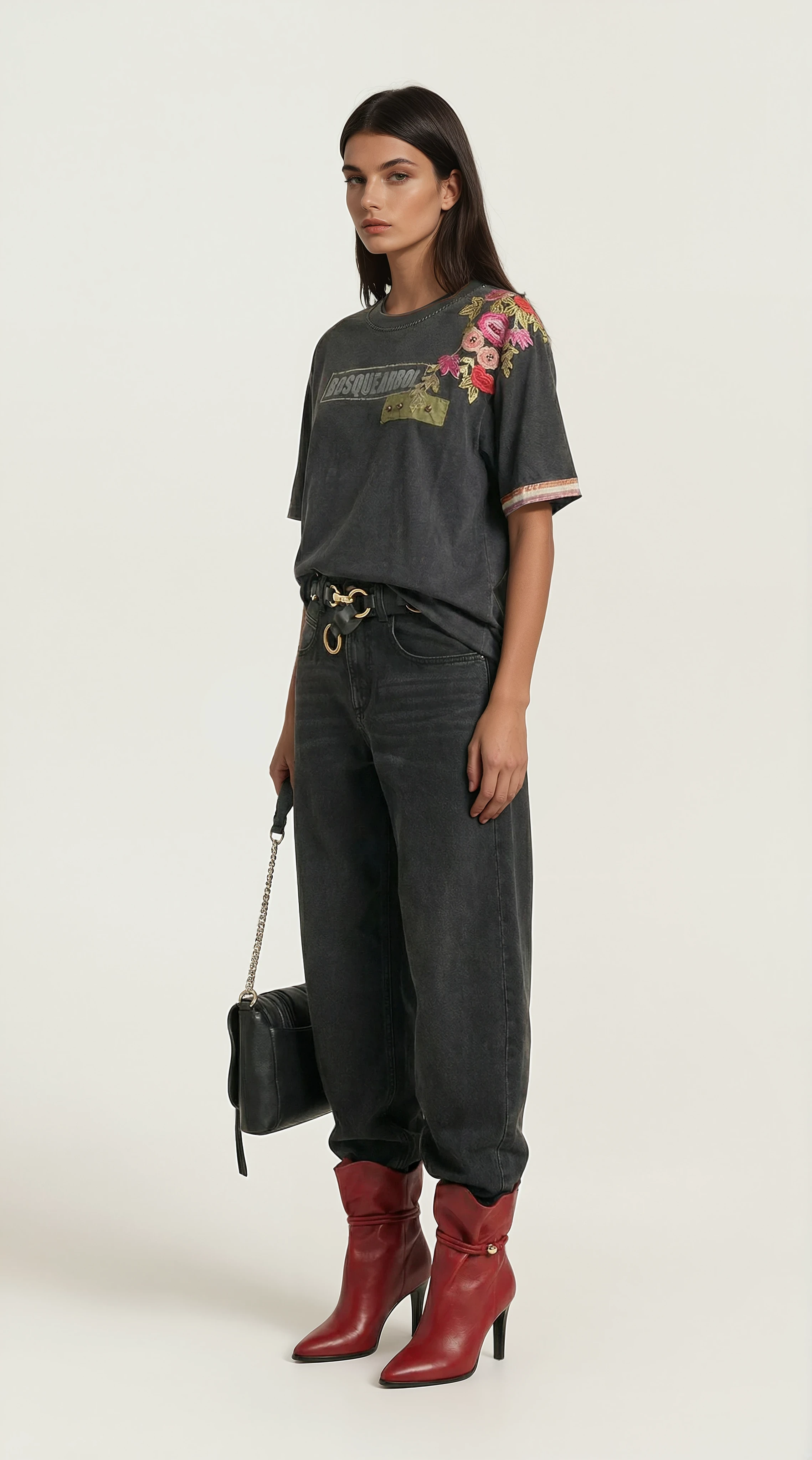 The Charcoal Bloom Tee