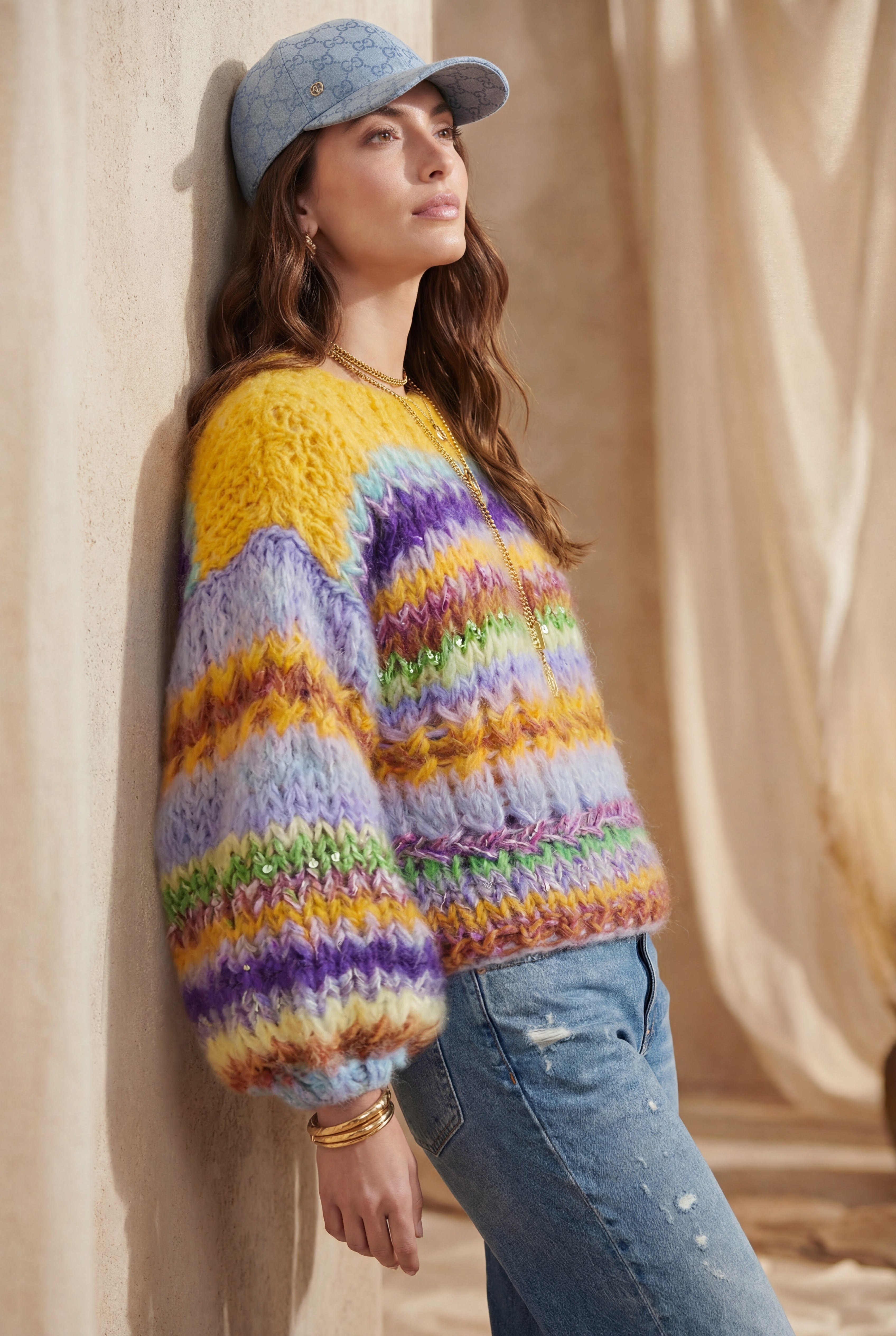 Frou Frou sweater Sunset confetti