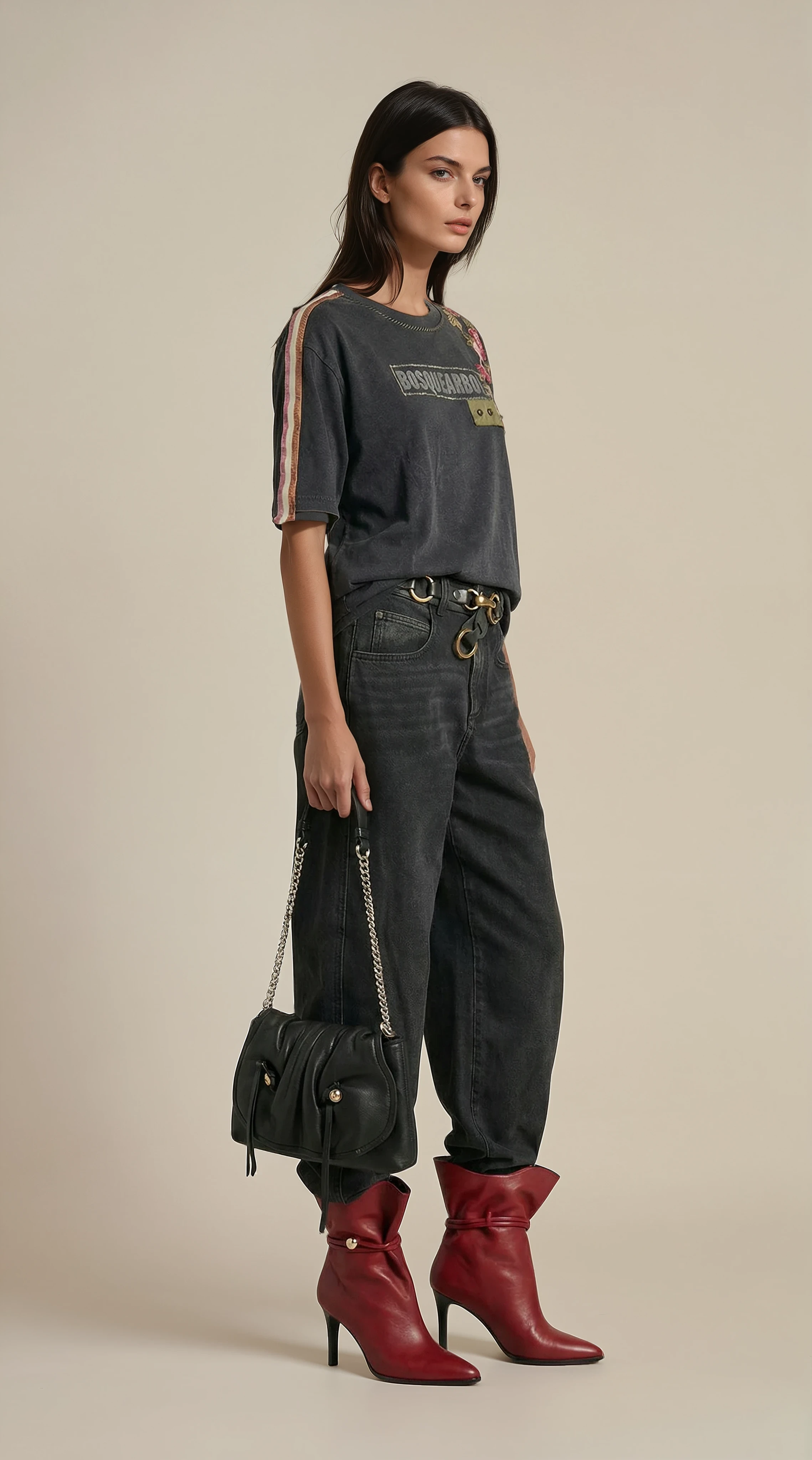 The Charcoal Bloom Tee