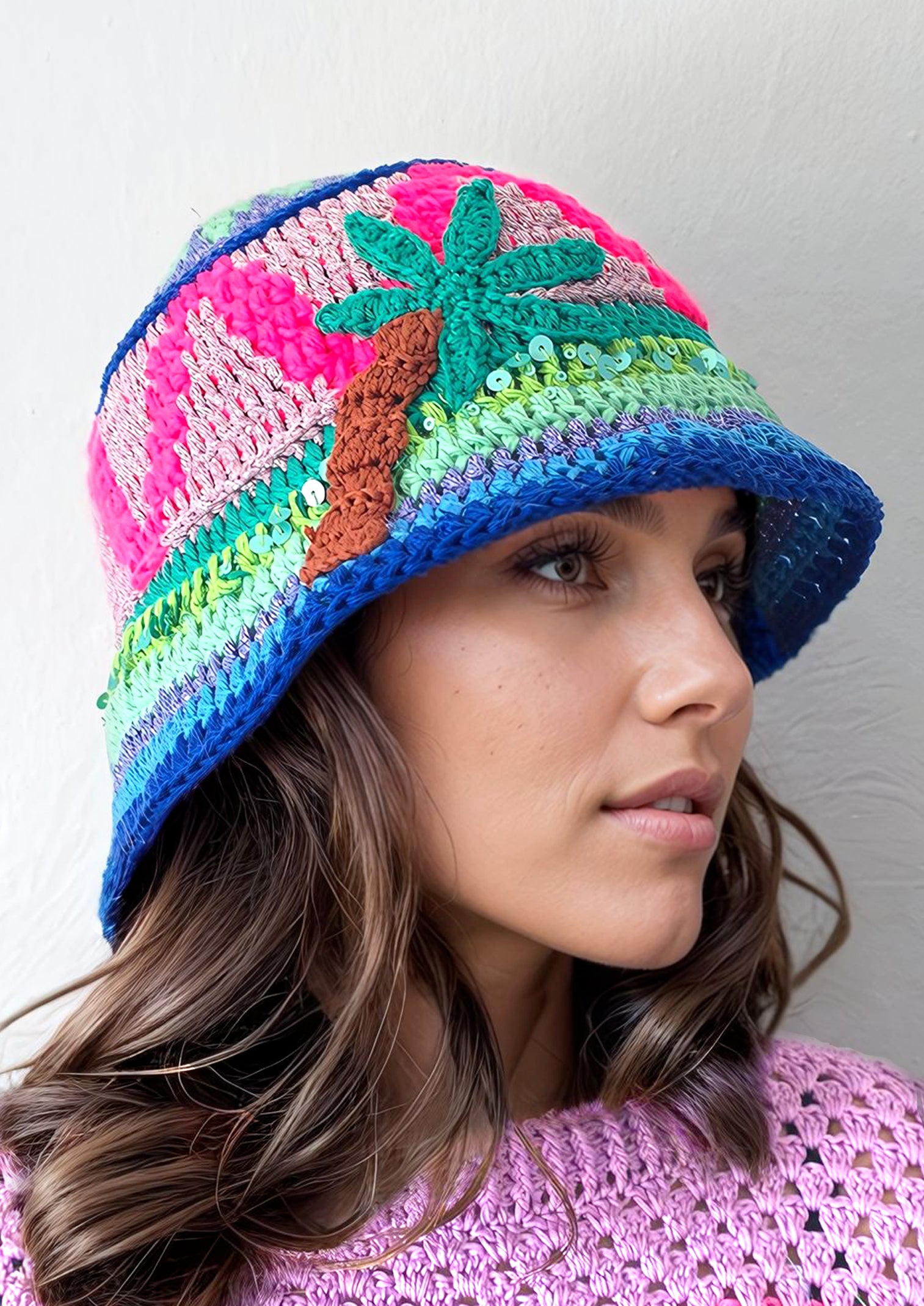 Handknitted hat, colorful knitwear, handmade sweater, Handmade hat, Handknitted fashion, Hand-crocheted dress, colorful fashion, knitted accessories, luxury fashion